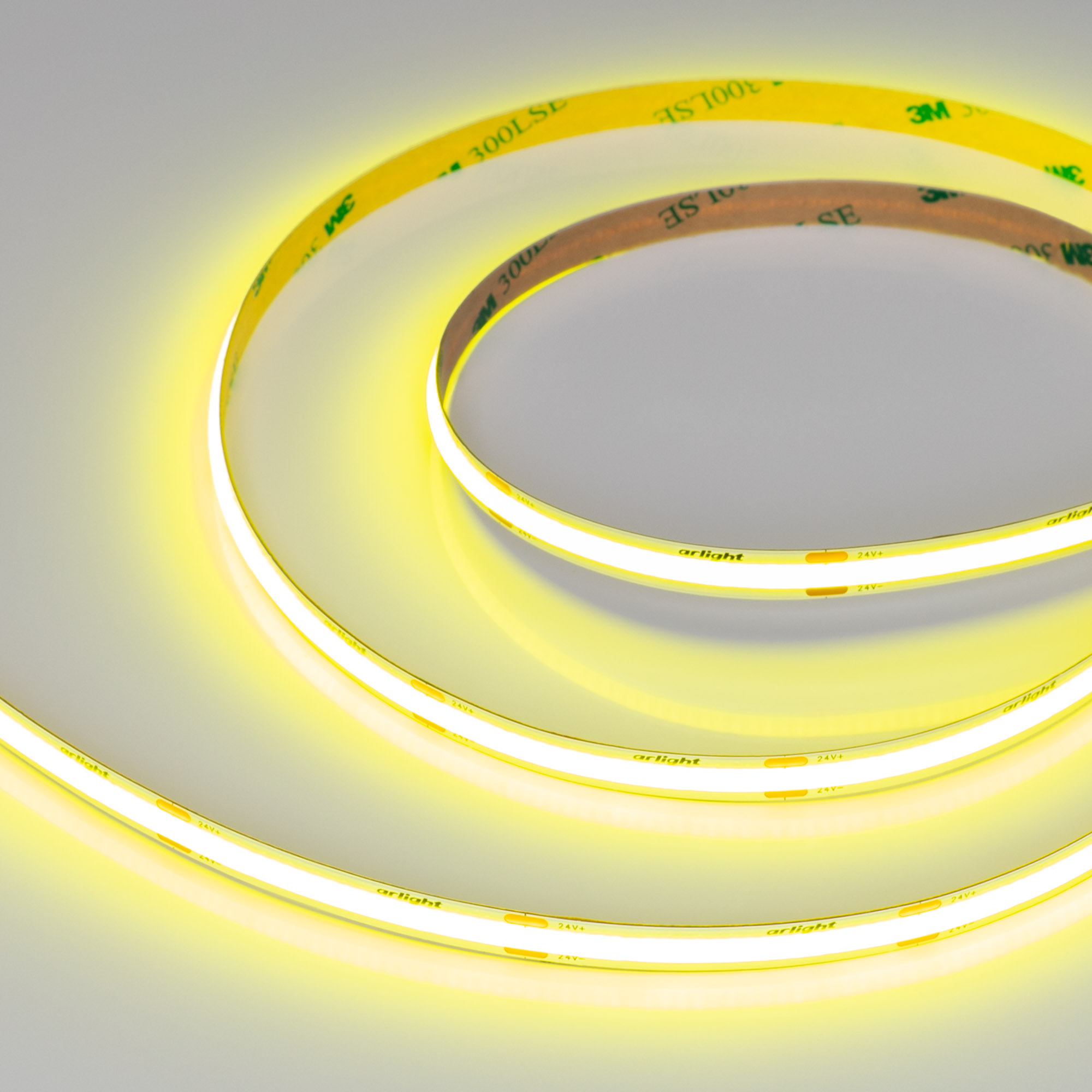 Лента COB-X480-8mm 24V Yellow Volt (8 W/m, IP20, 5m) (Arlight)
