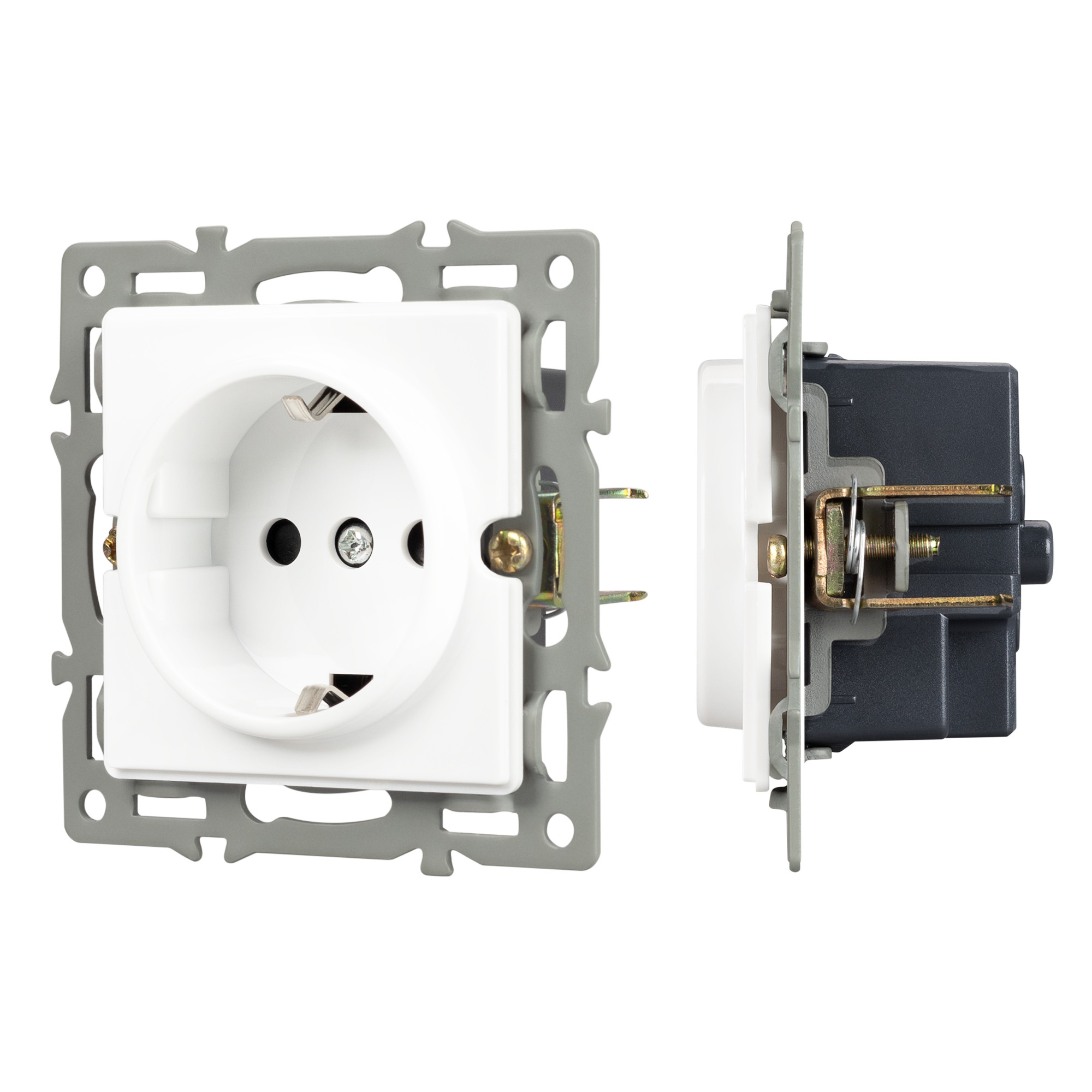 Механизм электрической розетки SCT-GP-MEU-PL-WH (250V, 16A) (Arlight)