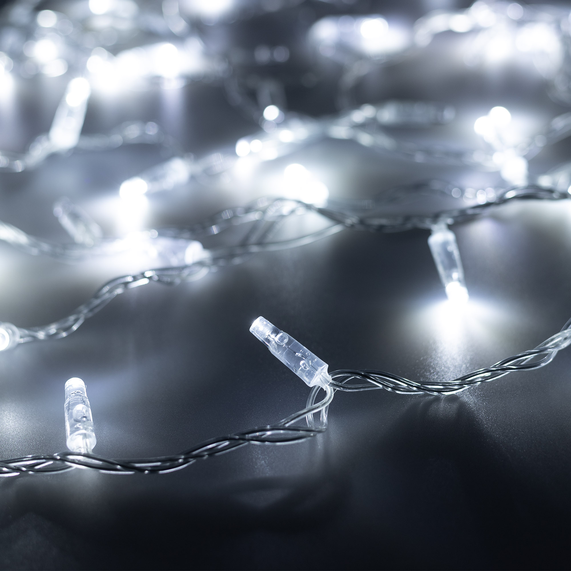 Светодиодная гирлянда ARD-STRING-CLASSIC-1000-CLEAR-100LED-PULSE White (230V, 7W) (Ardecoled, IP65, 1 год)