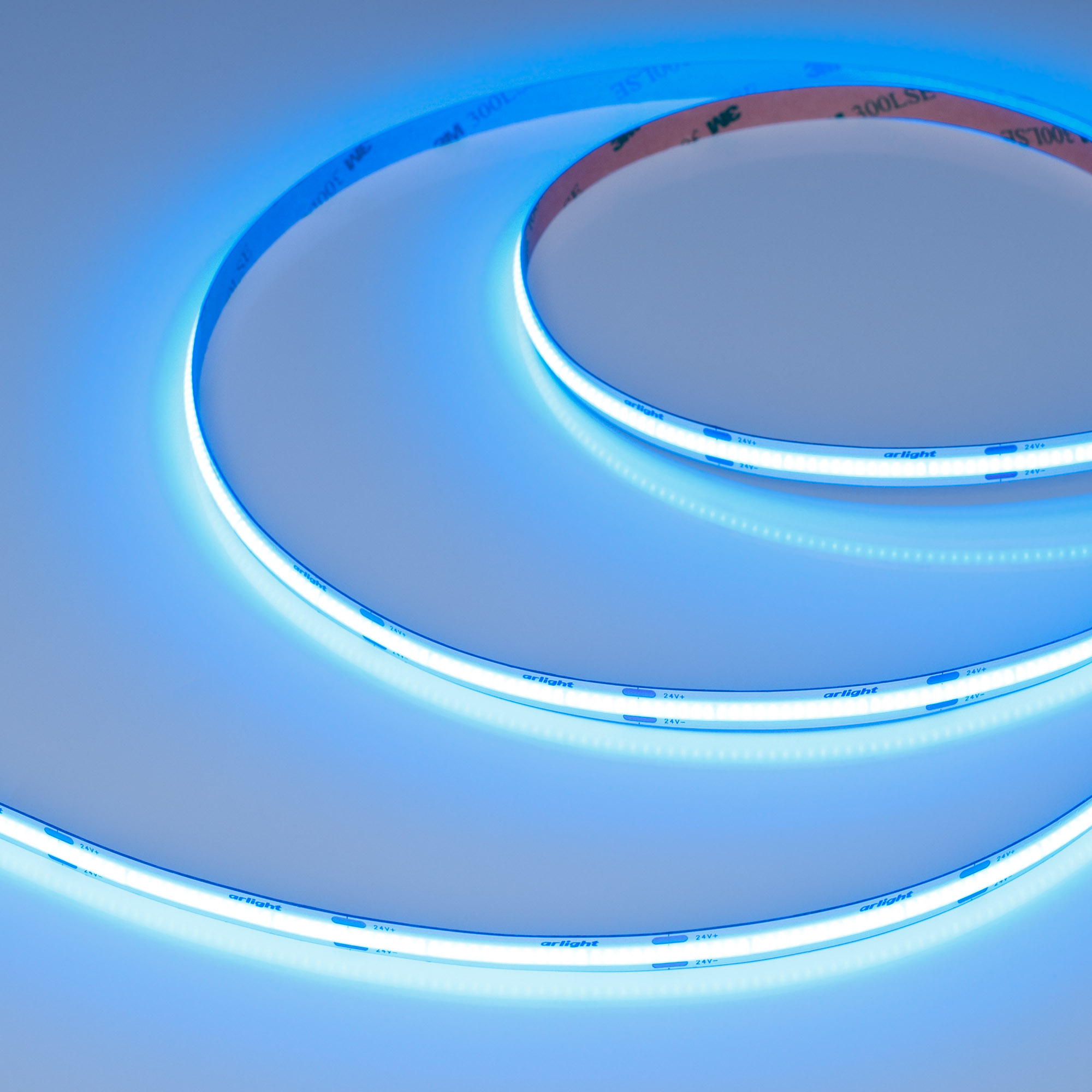 Лента COB-X480-8mm 24V Blue (8 W/m, IP20, 5m) (Arlight)