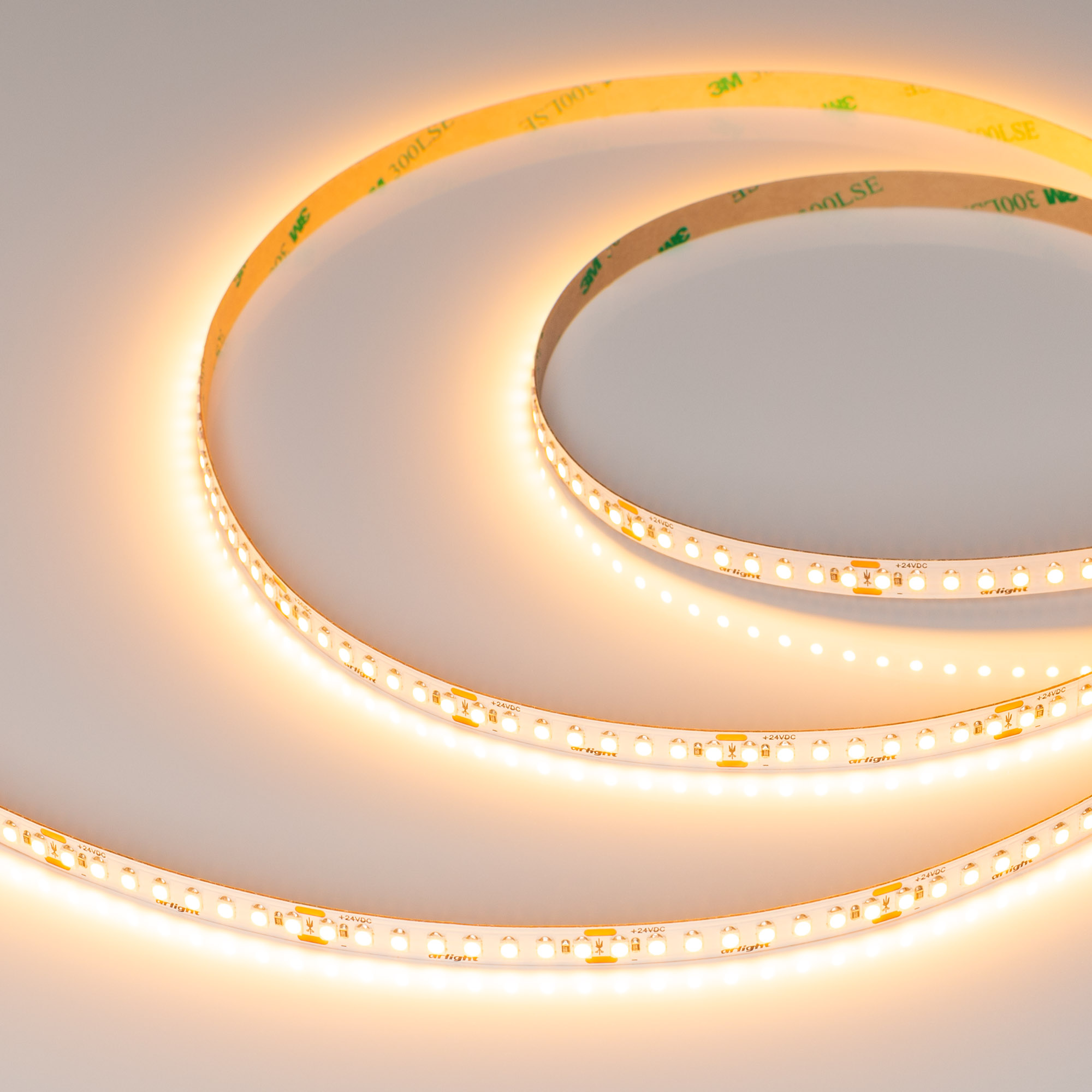 Лента UL-A176-8mm 24V Warm2400 (15 W/m, IP20, 5m) (Arlight, 7 лет)