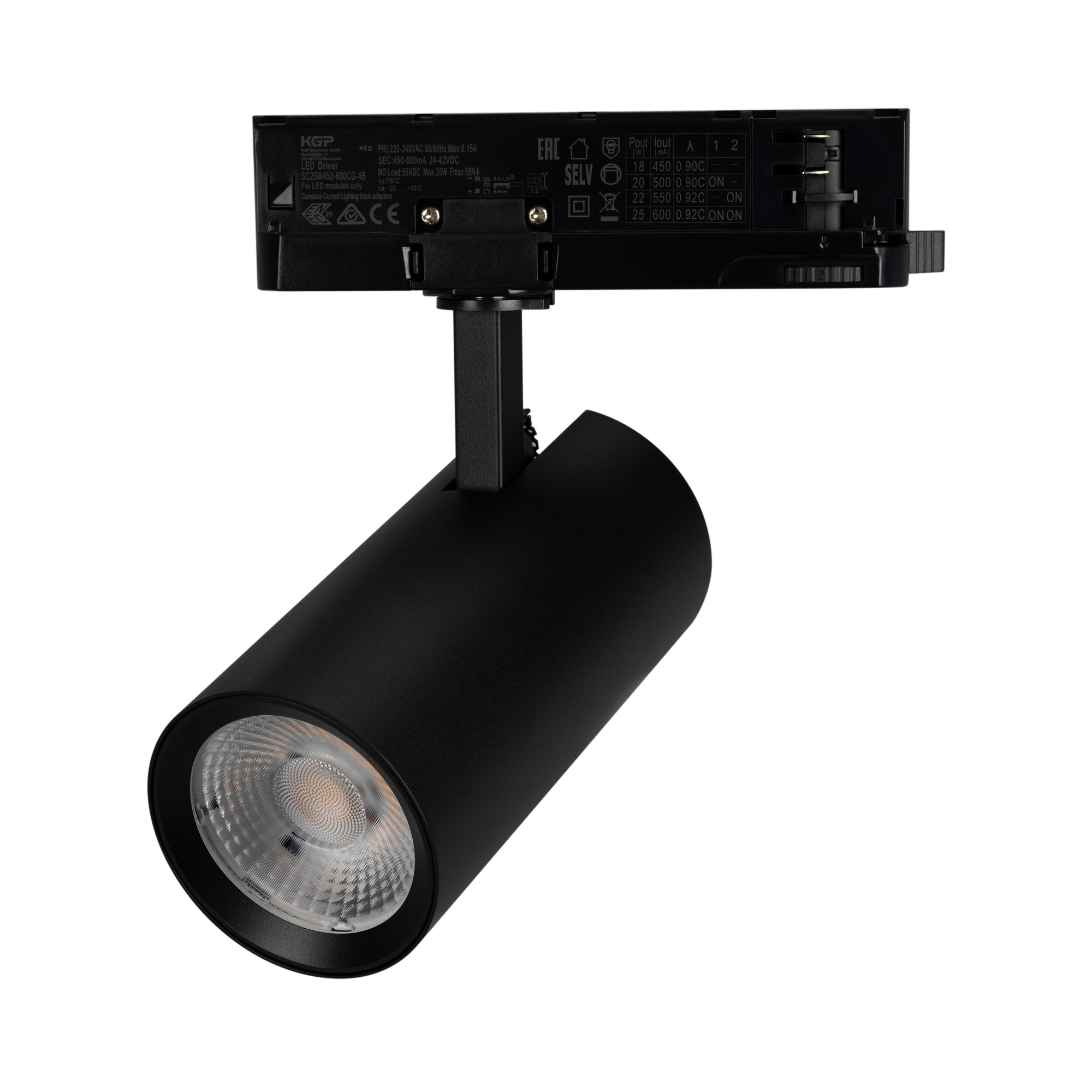 Светильник LGD-GERA-4TR-R74-20W Warm3000 (BK, 55 deg, 230V) (Arlight, IP20 Металл, 5 лет)