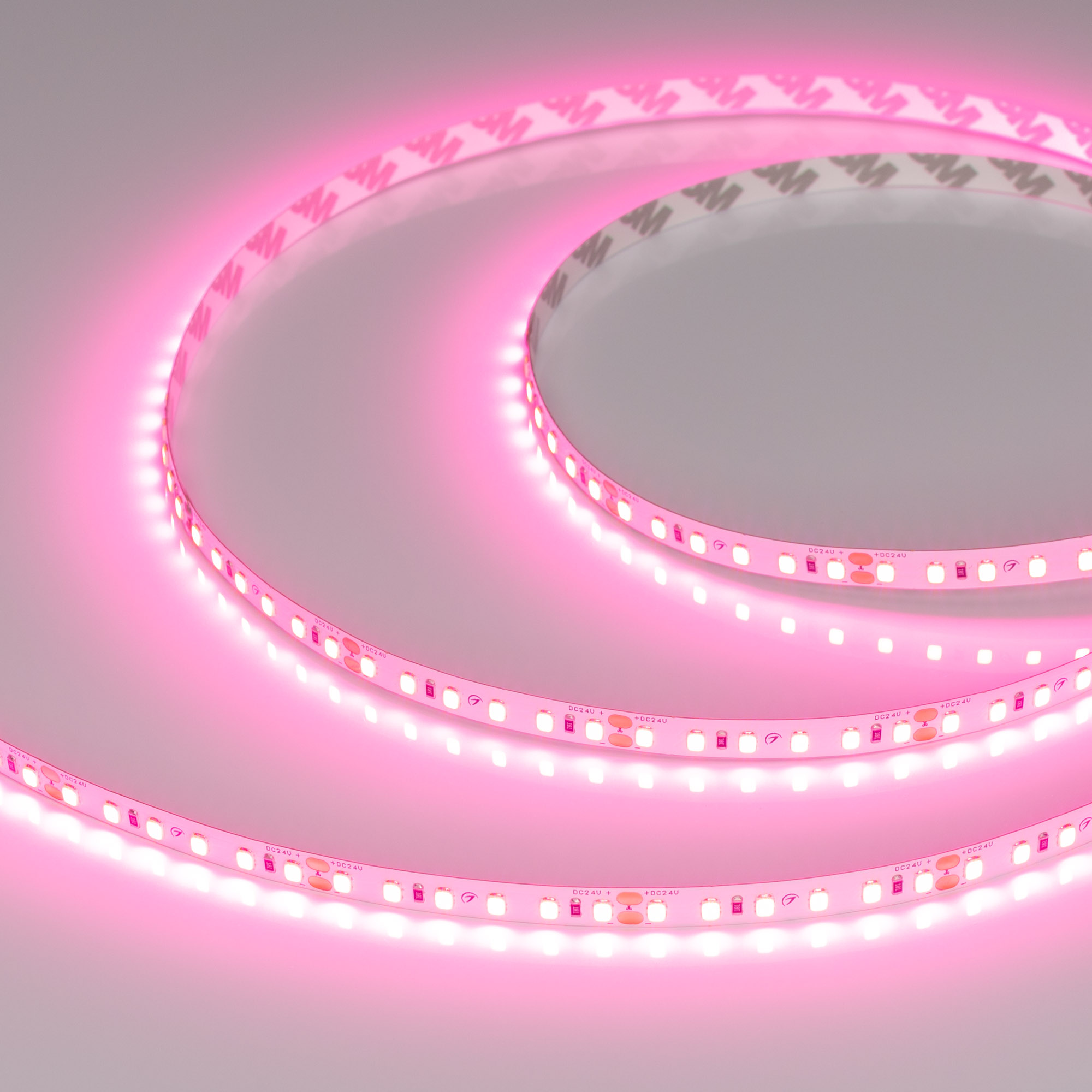 Лента RT-A120-8mm 24V Pink (9.6 W/m, IP20, 2835, 5m) (Arlight)