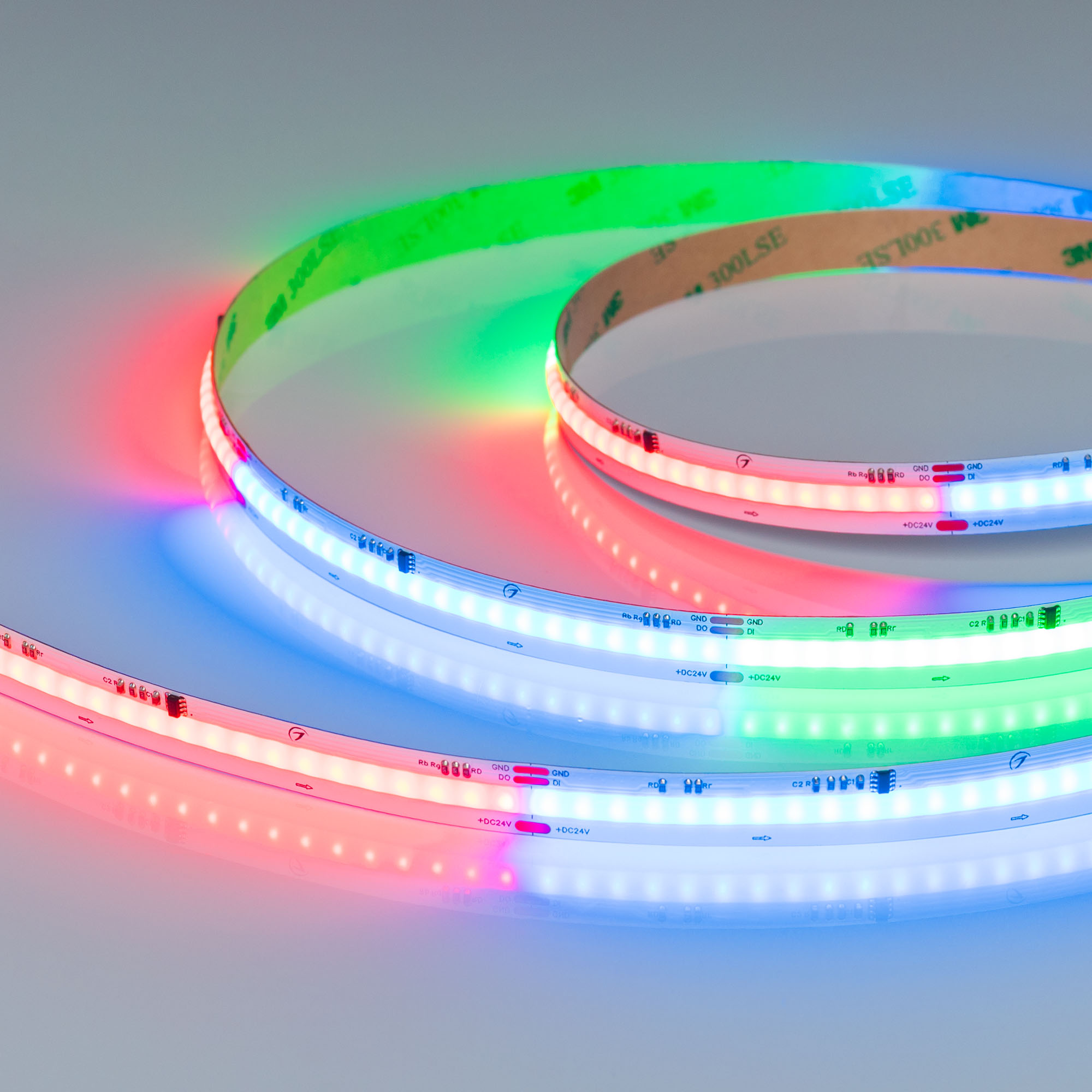 Лента SPI-COB-X630-12mm 24V RGB-PX63 (11 W/m, IP20, 5m) (Arlight)
