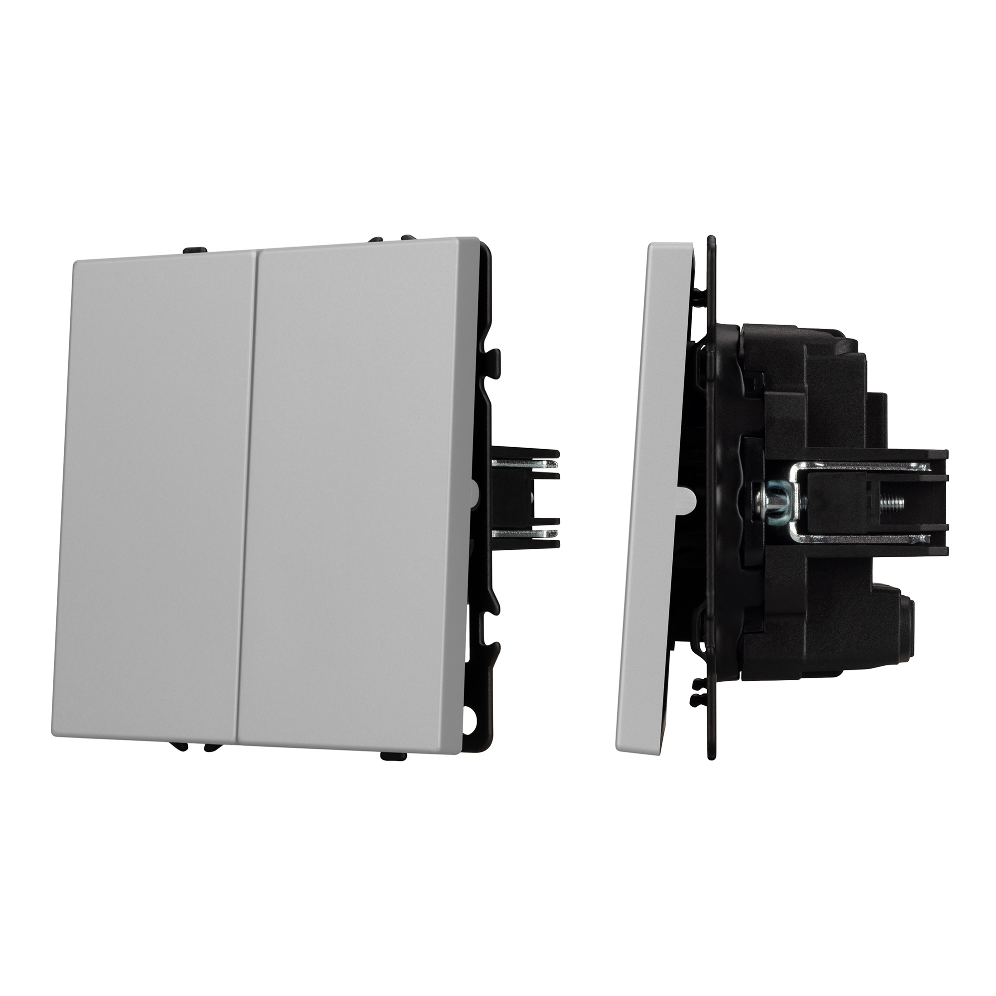 ARL NOBE Выключатель перекрёстный 2 кл софт-тач никель SWT-MKX2-SFPL-IS (250V, 10A) (Arlight)