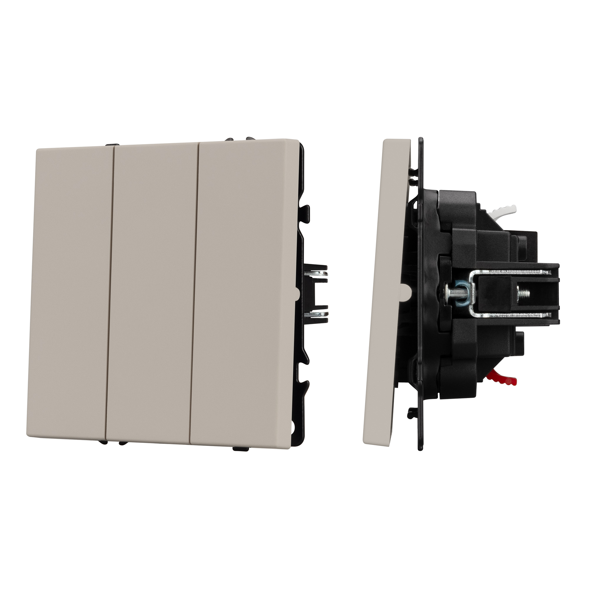 ARL NOBE Выключатель 3 кл софт-тач кашемир SWT-MK03-SFPL-CA (250V, 10A) (Arlight)