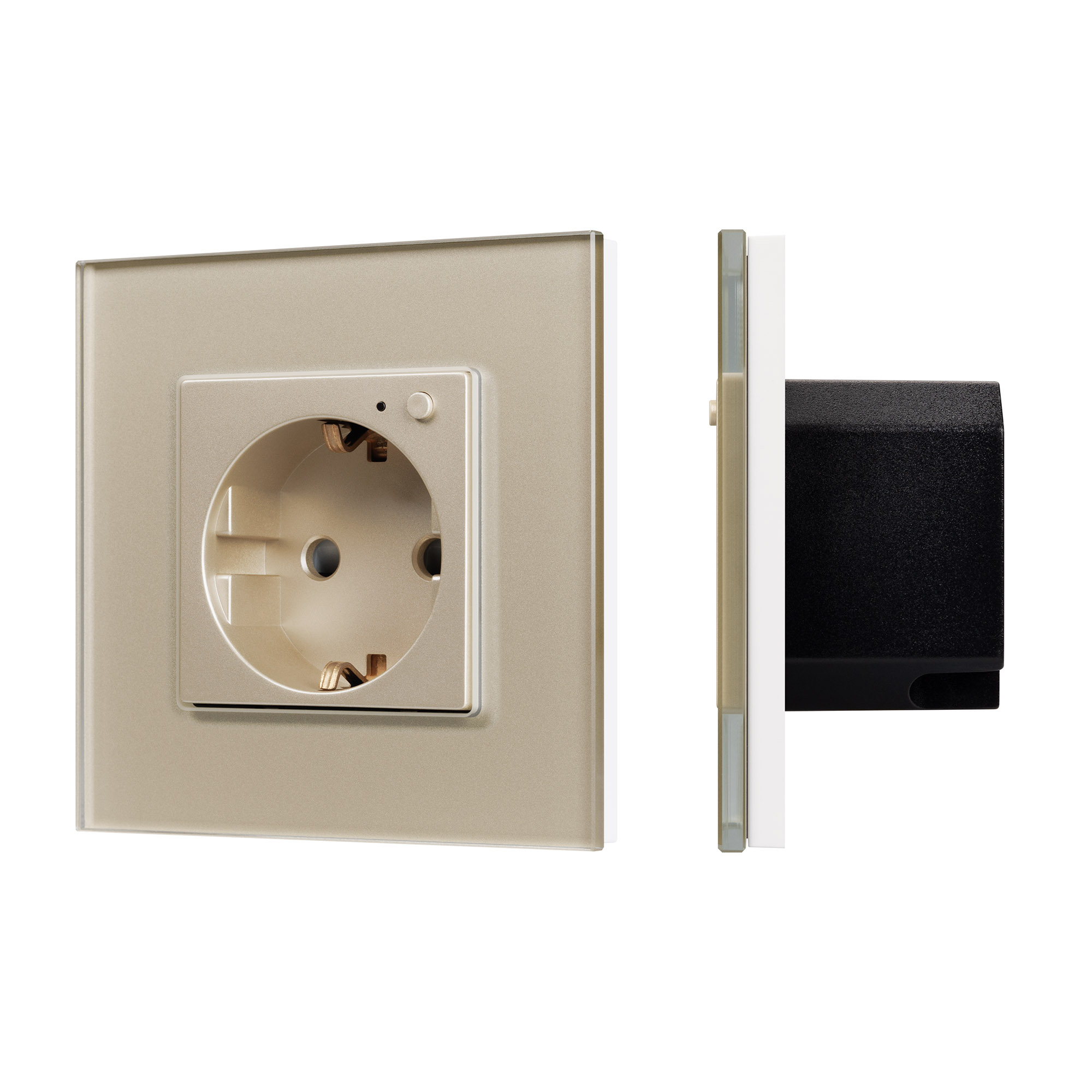 Розетка электрическая с Zigbee управлением SCT-OMALI-EUZB1-PL-GD (240V, 16A, Zigbee) (Arlight)