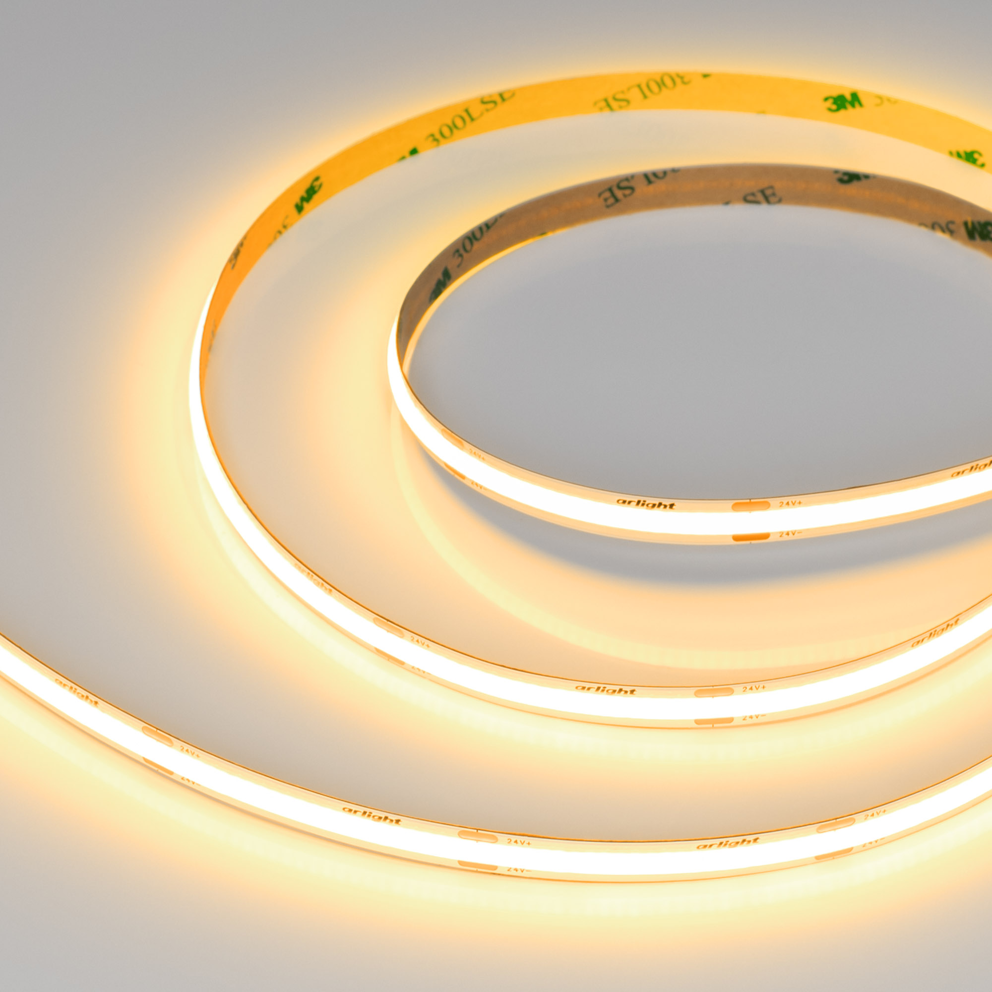 Лента COB-X480-8mm 24V Gold (8 W/m, IP20, 5m) (Arlight)