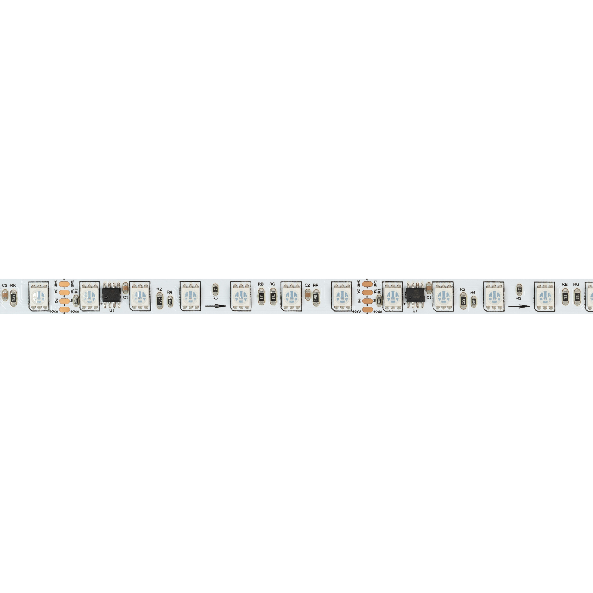 Лента DMX-B72-10mm 24V RGB-PX6 (16 W/m, IP20, 5060, 5m) (Arlight)