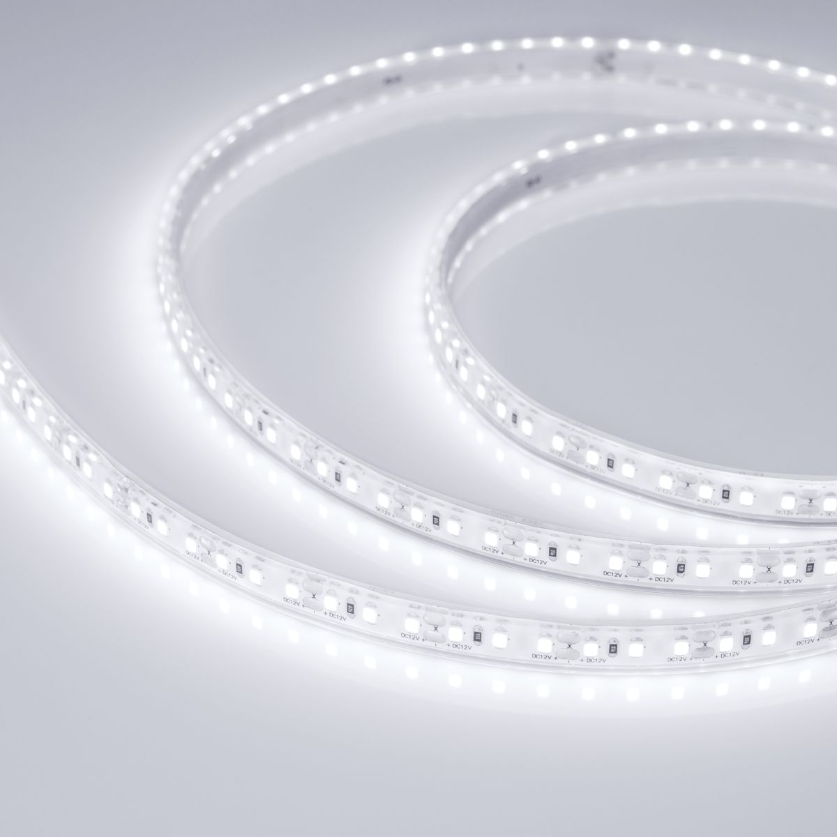 Лента герметичная RTW-PU-A120-10.5mm 12V White6000 (16.8 W/m, IP68, Wire 2m, 5m) (Arlight)