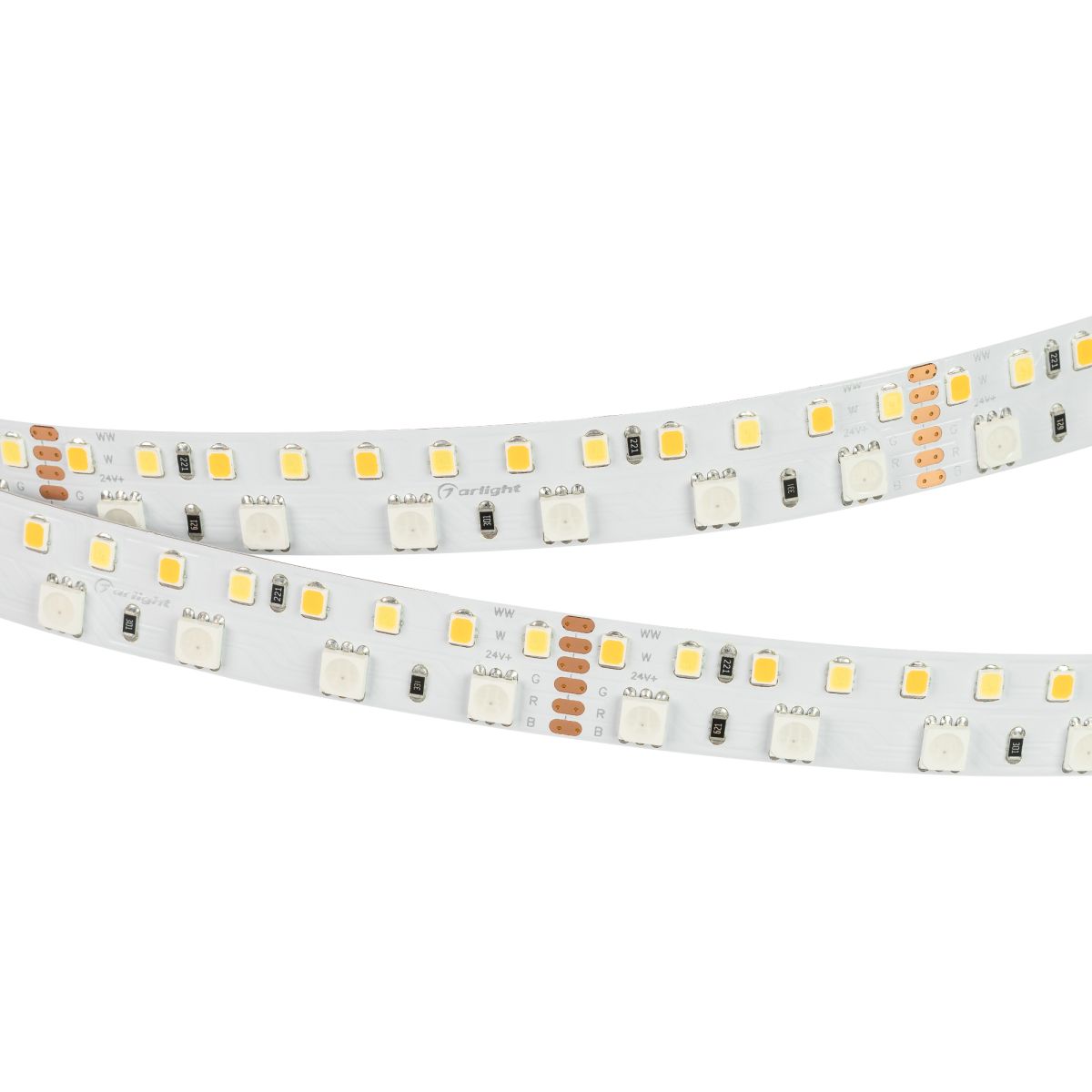 Лента RT-BA180-15mm 24V RGBW-MIX (28.8 W/m, IP20, 5060/2835, 5m) (Arlight, RGB-CCT, RGB-MIX, RGB-White MIX)