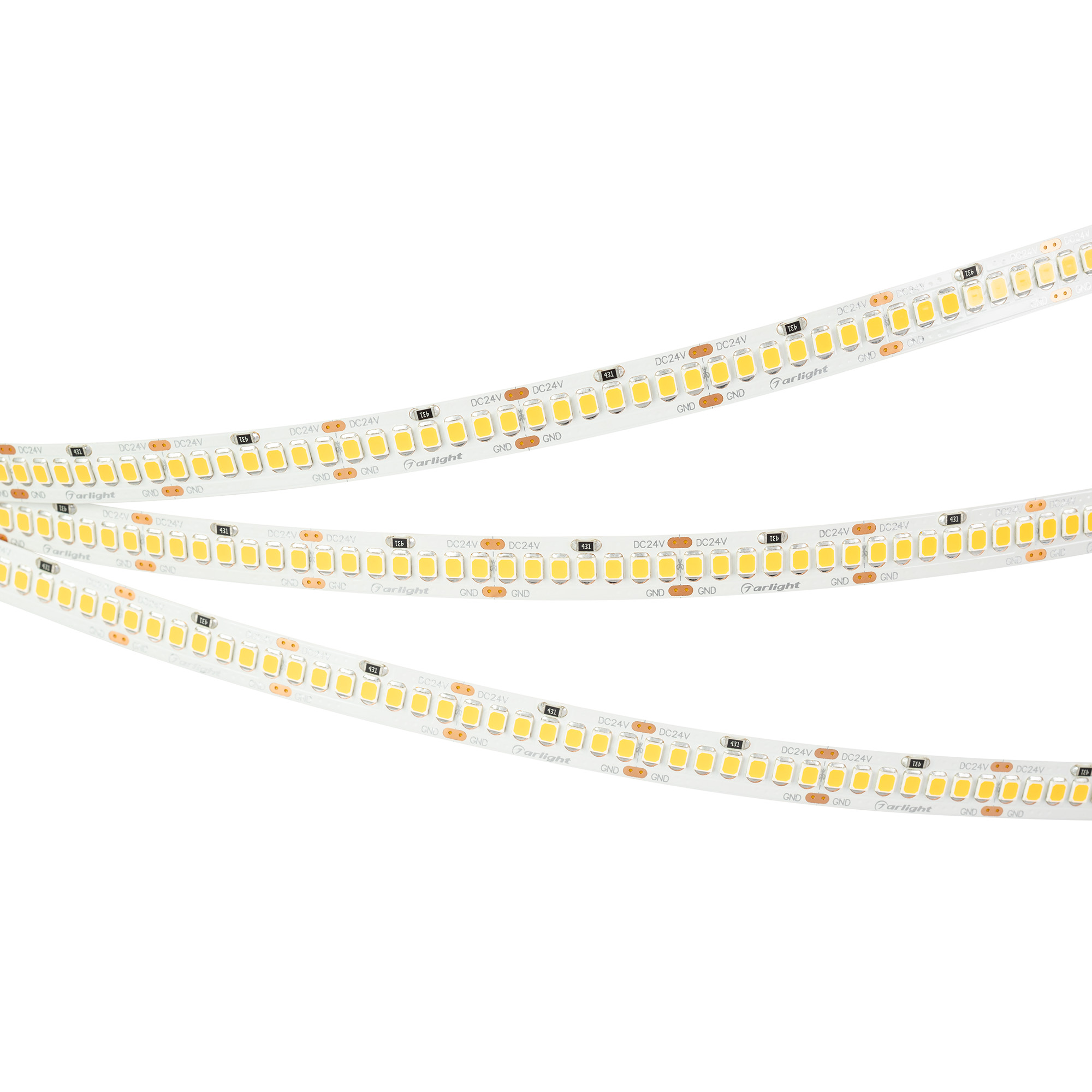 Лента RT-A252-10mm 24V Warm3500 (11 W/m, IP20, 2835, 5m) (Arlight, Открытый)