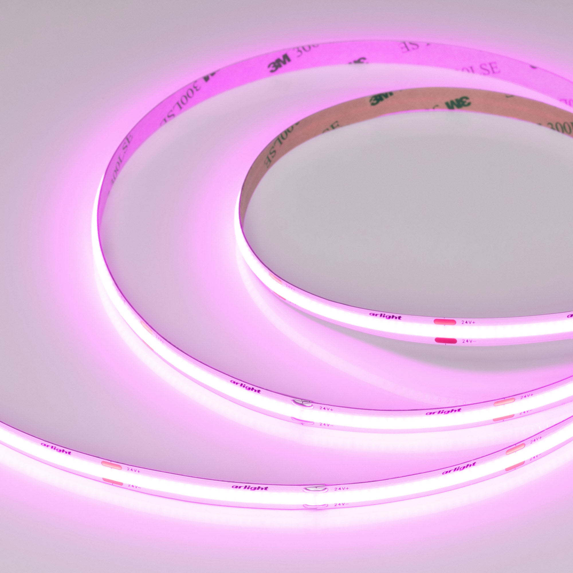 Лента COB-X480-8mm 24V Magenta (8 W/m, IP20, 5m) (Arlight)