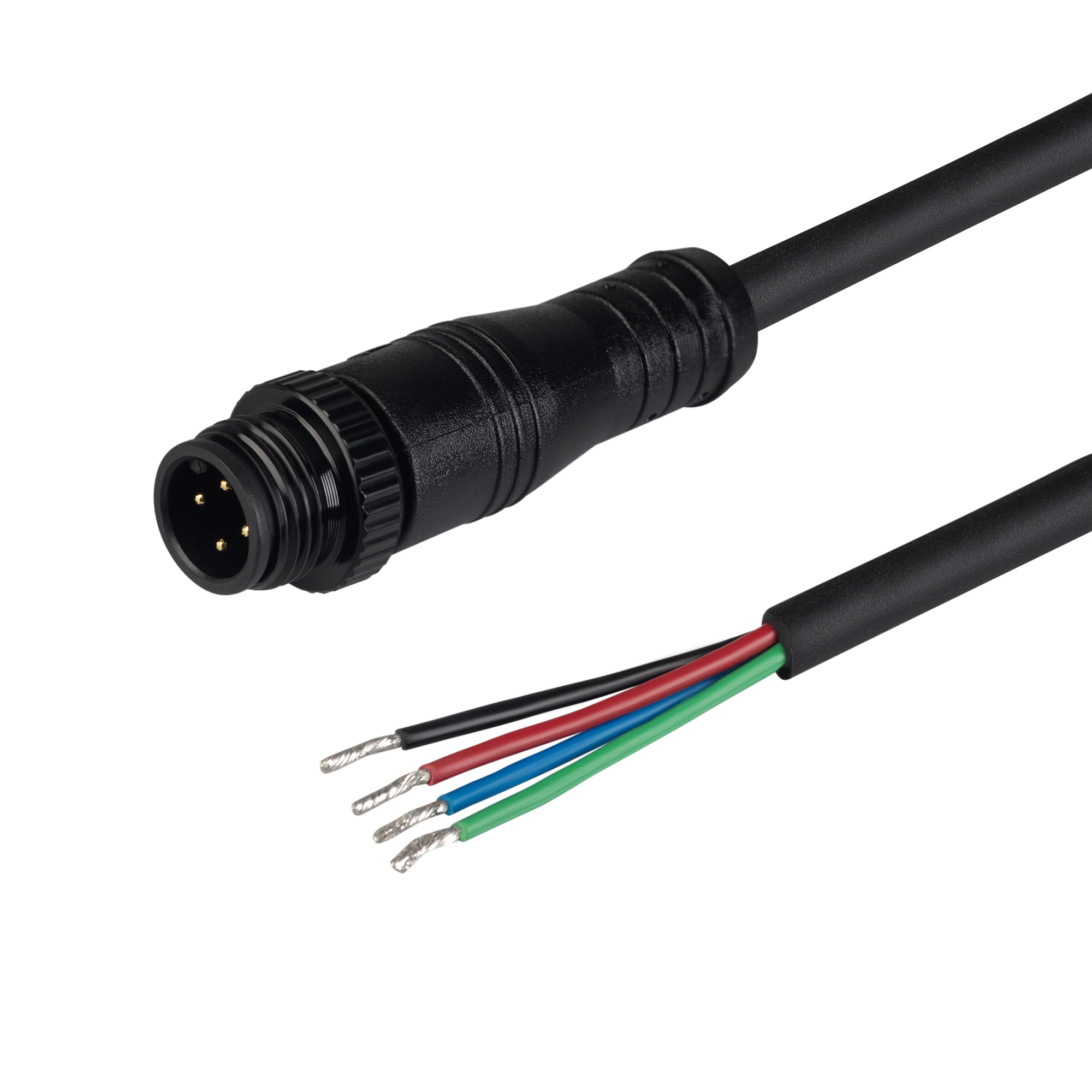 Коннектор питания ARL-WAVE-1010-RGB-CON-POWER-MALE-BLK (Arlight, IP67 Пластик, 3 года)