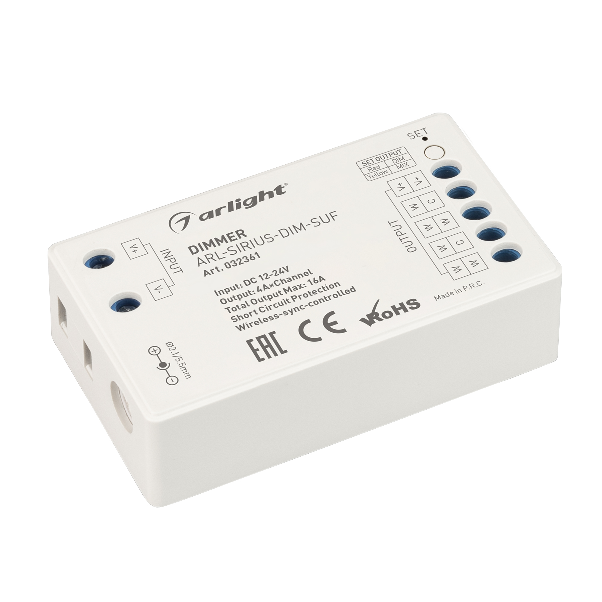 Диммер ARL-SIRIUS-DIM-SUF (12-24V, 4x4A, 2.4G) (Arlight, Контроллер)