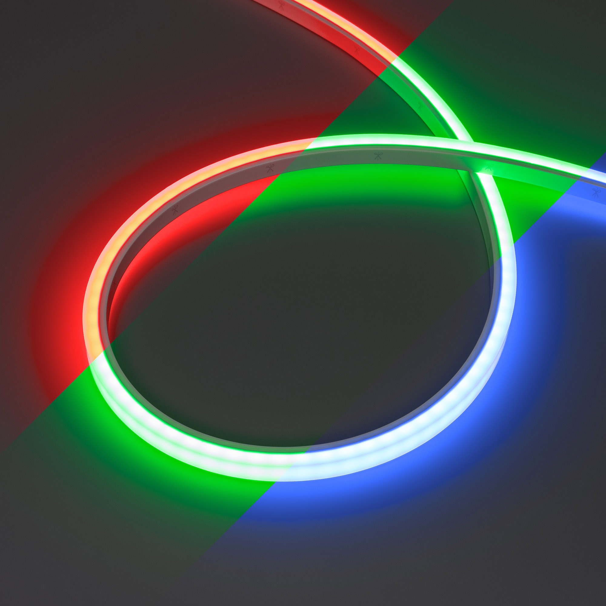 Лента герметичная WAVE-TOP-PU-H120-10x10mm 24V RGB (10 W/m, IP68, 1m, wire x1) (Arlight, Вывод боковой, 3 года)