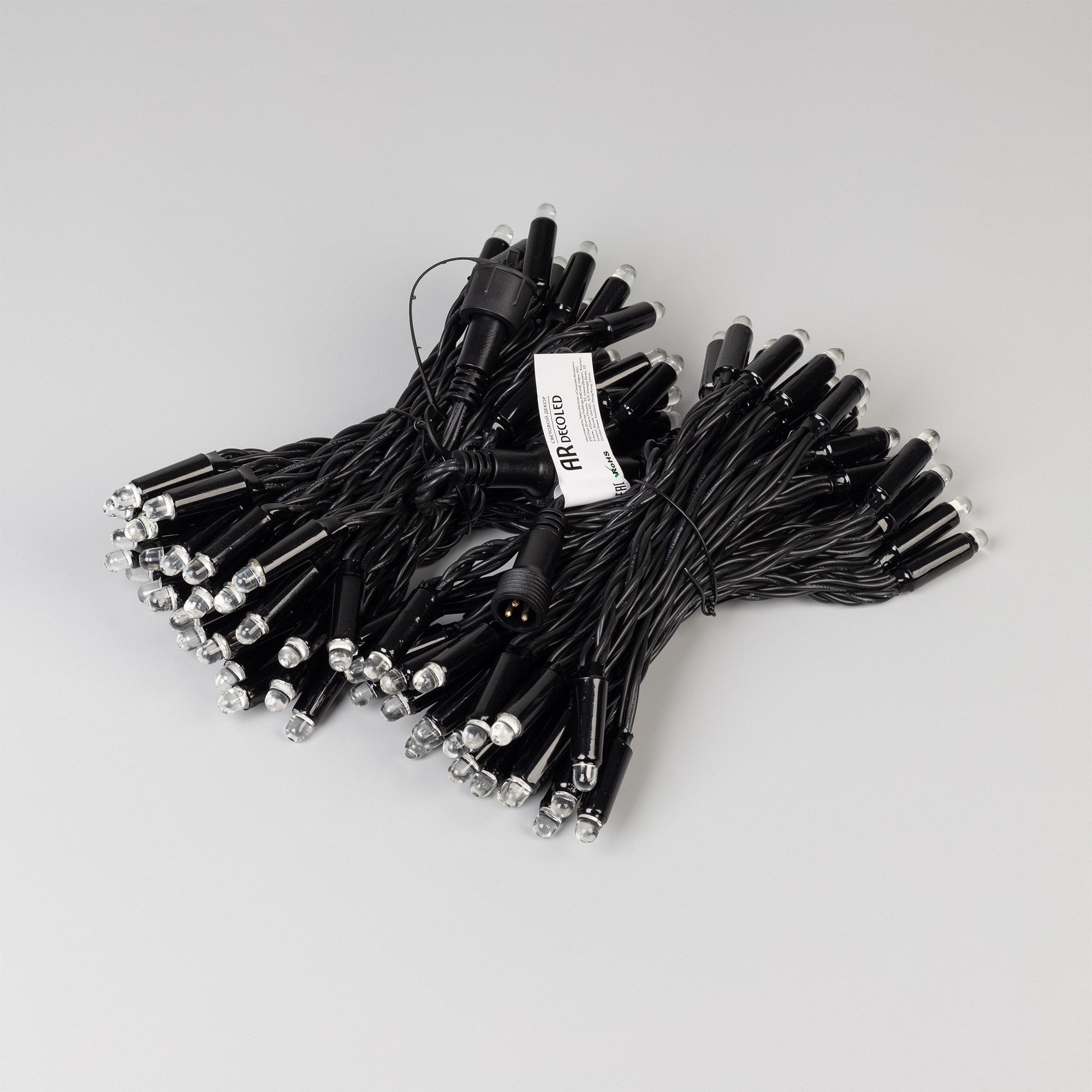 Светодиодная гирлянда ARD-STRING-CLASSIC-15000-BLACK-100LED-LIVE RGB-SPI (12V, 53W) (Ardecoled, IP65, 1 год)