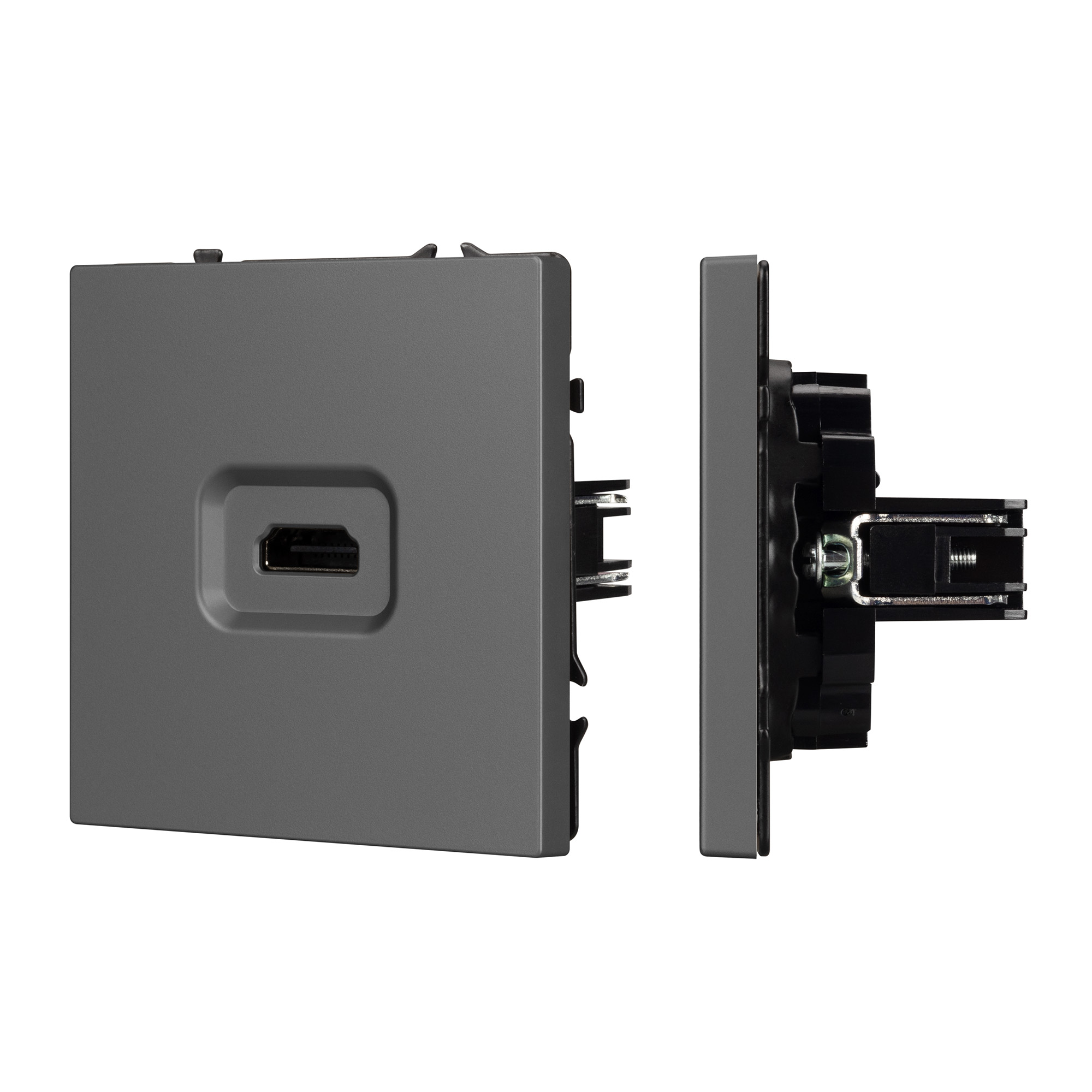 ARL NOBE Розетка HDMI софт-тач серый базальт SCT-MHD1-SFPL-GR (Arlight)