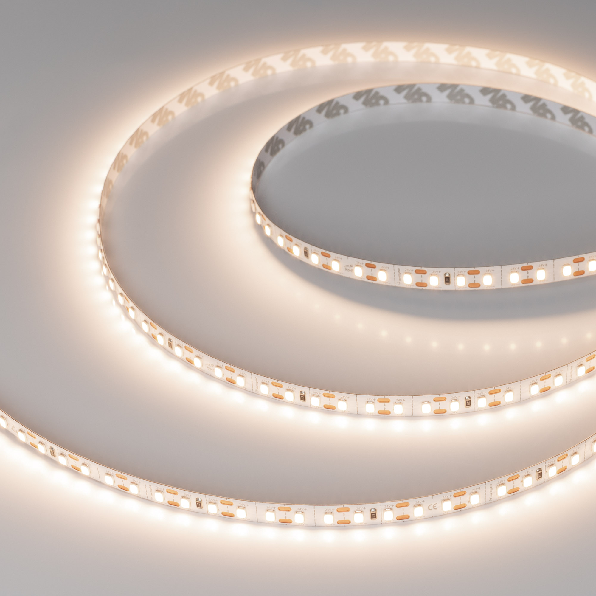 Лента FC-A120-8mm 24V Warm3500-CX1 (10 W/m, IP20, 5m) (Arlight, резка 1 светодиод)