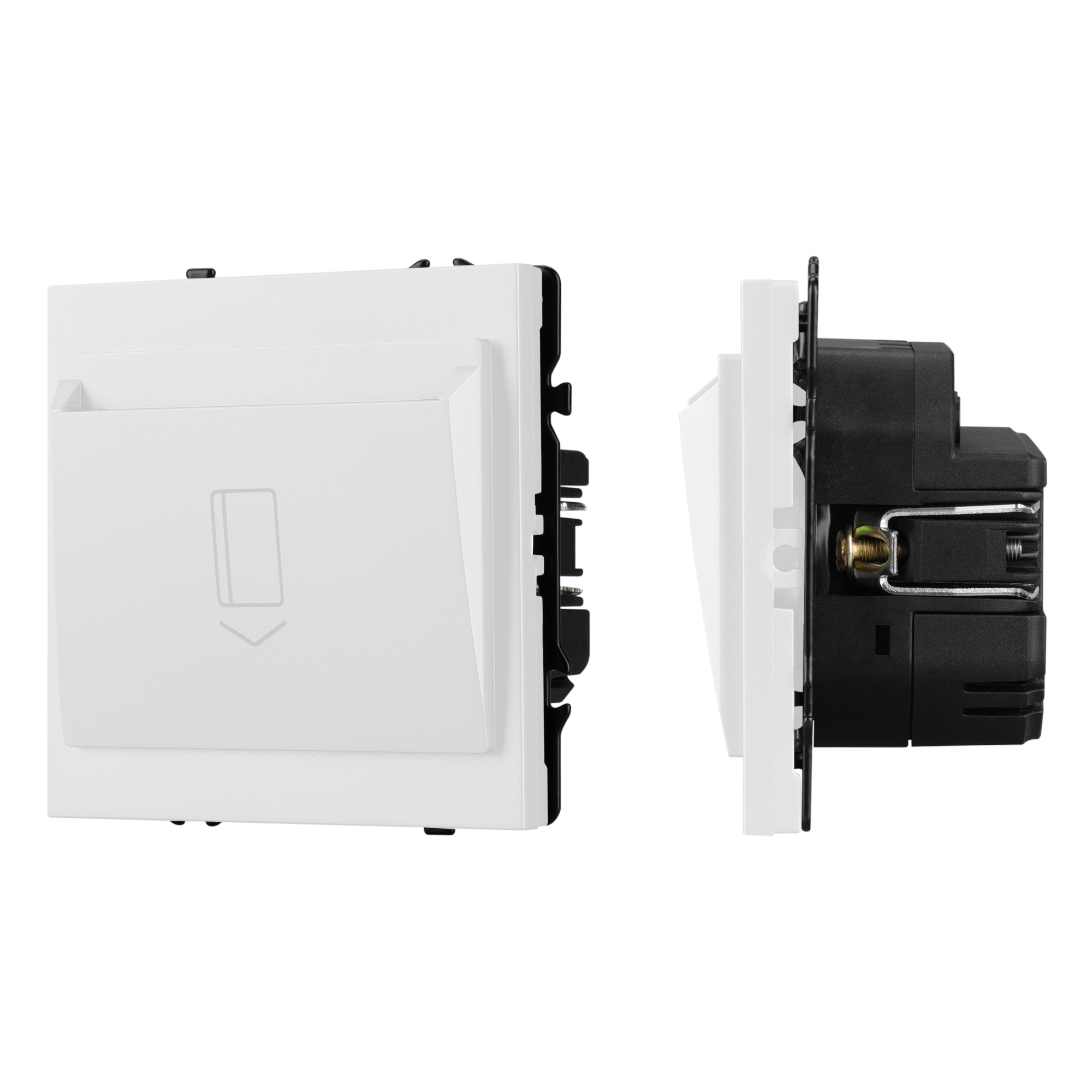 ARL NOBE Выключатель карточный магнитный софт-тач белый кварц SWT-CRD-SFPL-WH (250V, 25A) (Arlight)