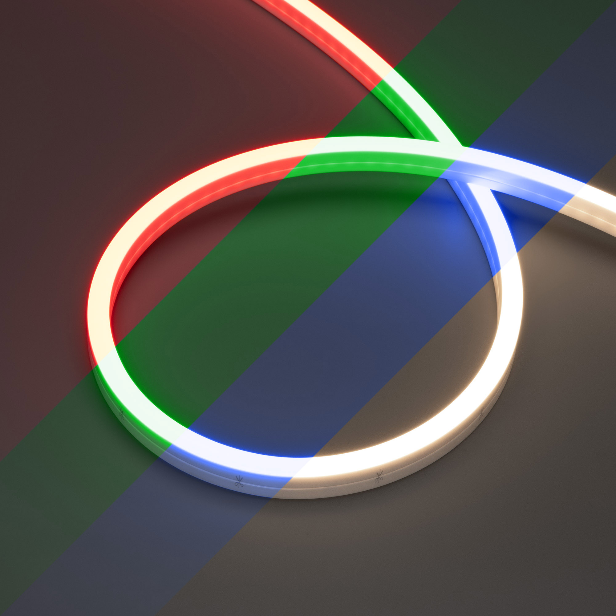 Лента герметичная NOVA-SIDE-PU-B84-12x20mm 24V RGB-Day (15 W/m, IP68, 3m, wire x1) (Arlight, Полиуретан)