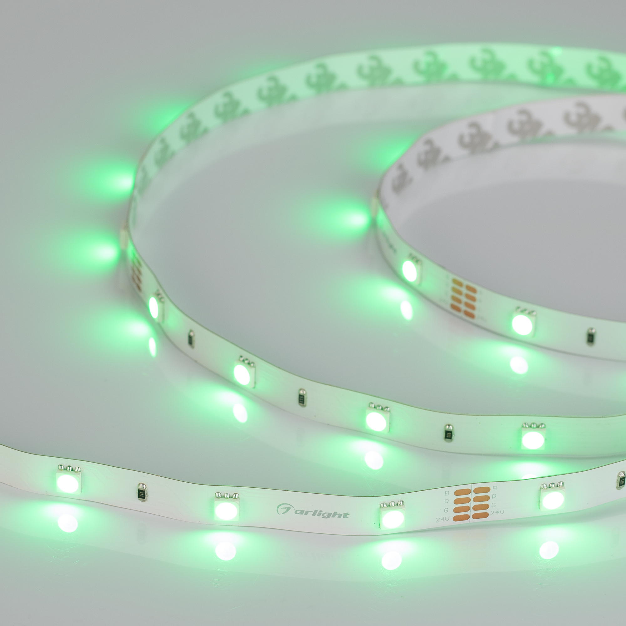 Лента RT-B30-10mm 24V RGB (7.2 W/m, IP20, 5060, 5m) (Arlight, Открытый)