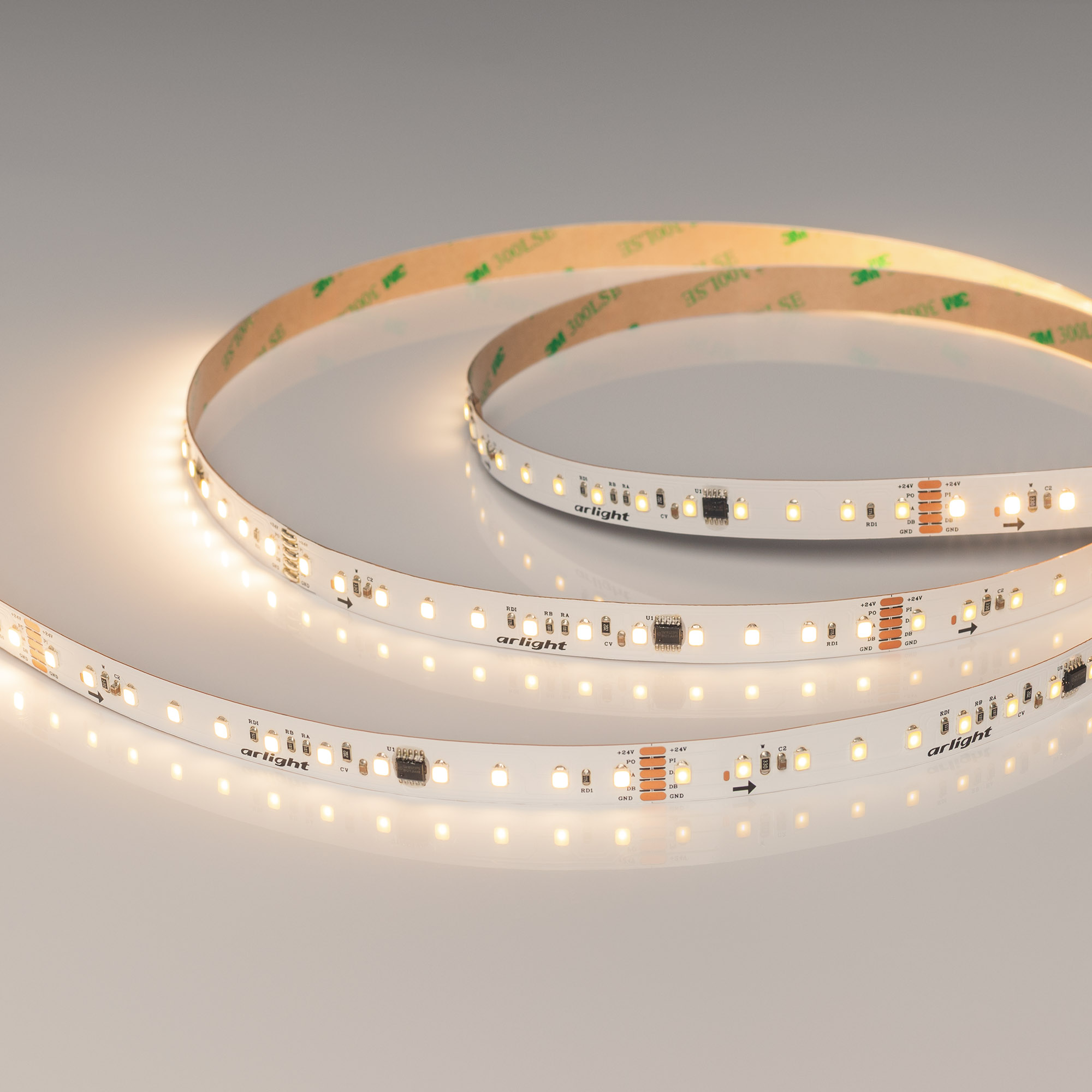 Лента DMX-A96-12mm 24V Warm3000-PX12 (14 W/m, IP20, 5m) (Arlight, CRI>90)
