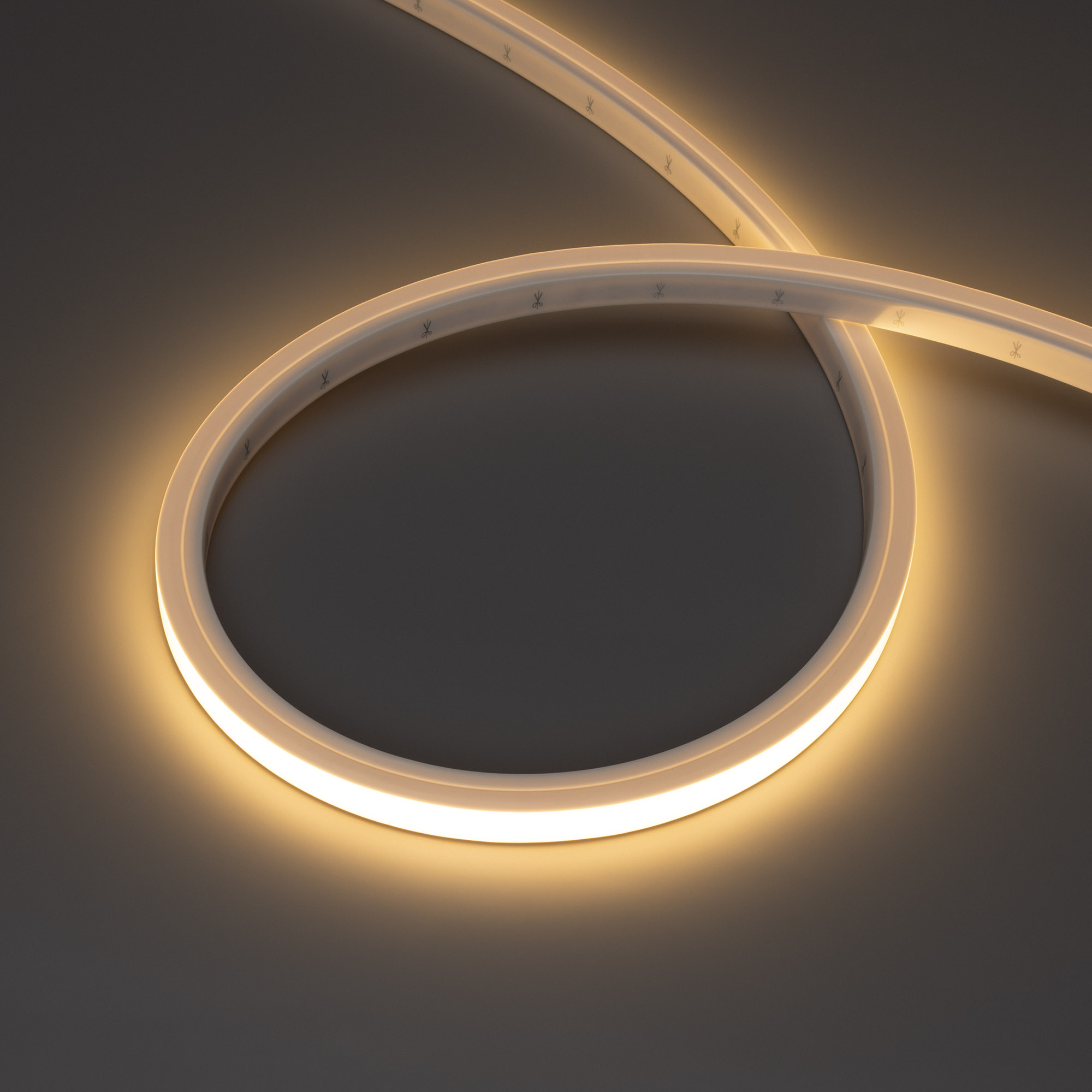 Лента герметичная NOVA-TOP-PU-A120-16x15mm 24V Warm3000 (10 W/m, IP68, 5m, wire x2) (Arlight, Полиуретан)