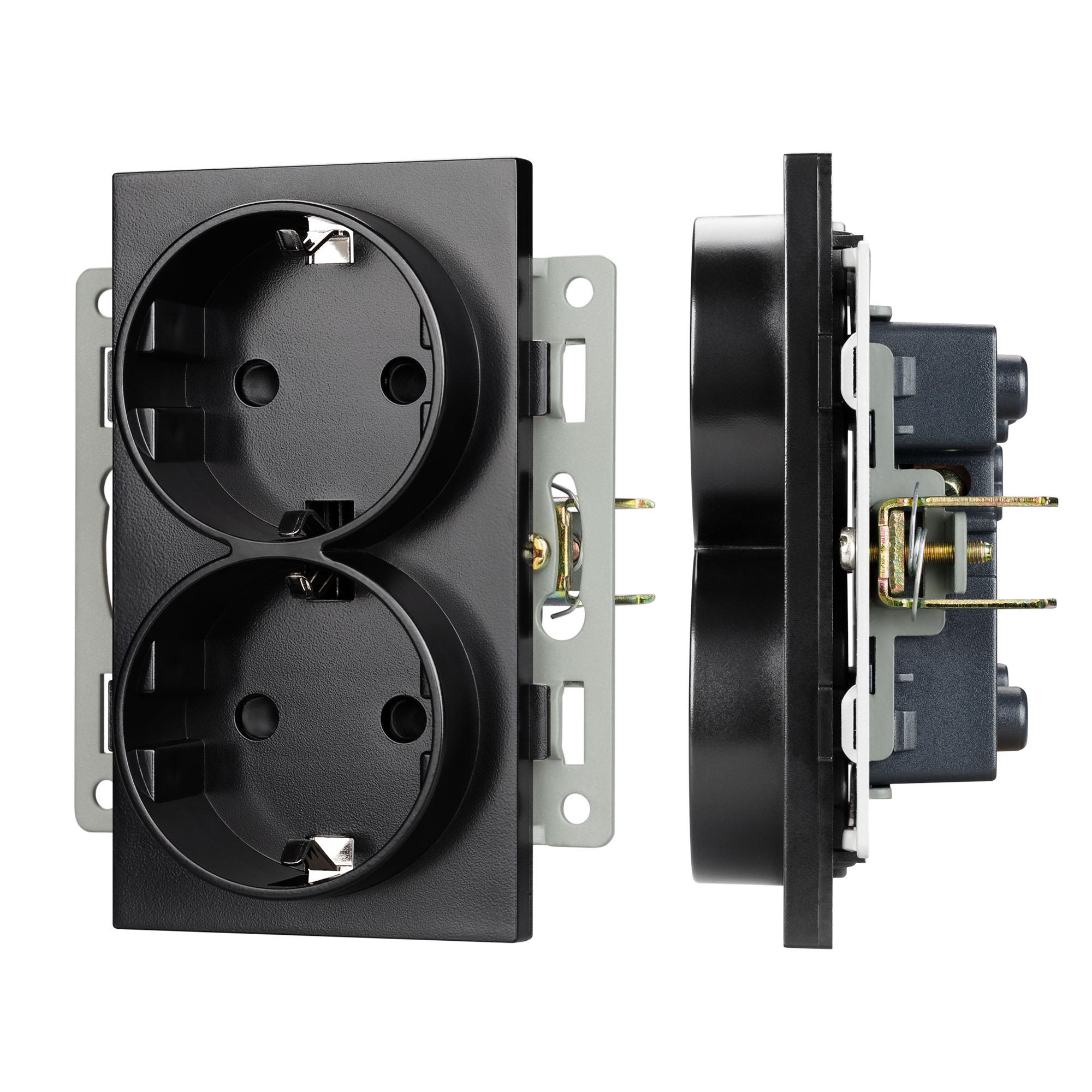 Механизм электрической розетки SCT-MEUD-PL-BK (250V, 16A) (Arlight)