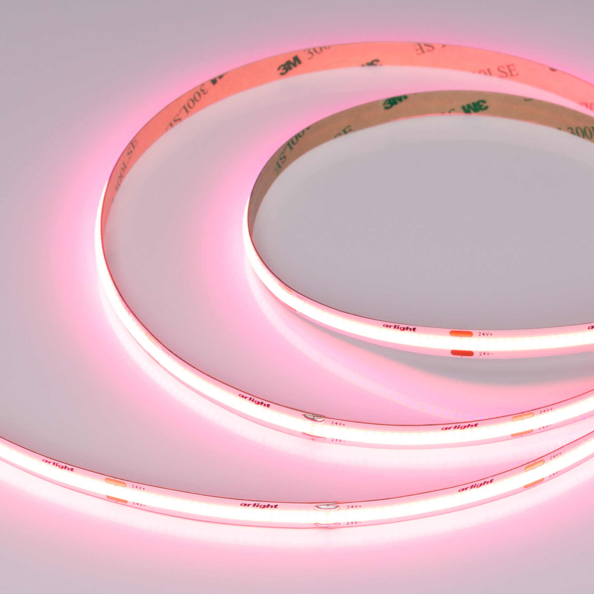 Лента COB-X480-8mm 24V Pink (8 W/m, IP20, 5m) (Arlight)