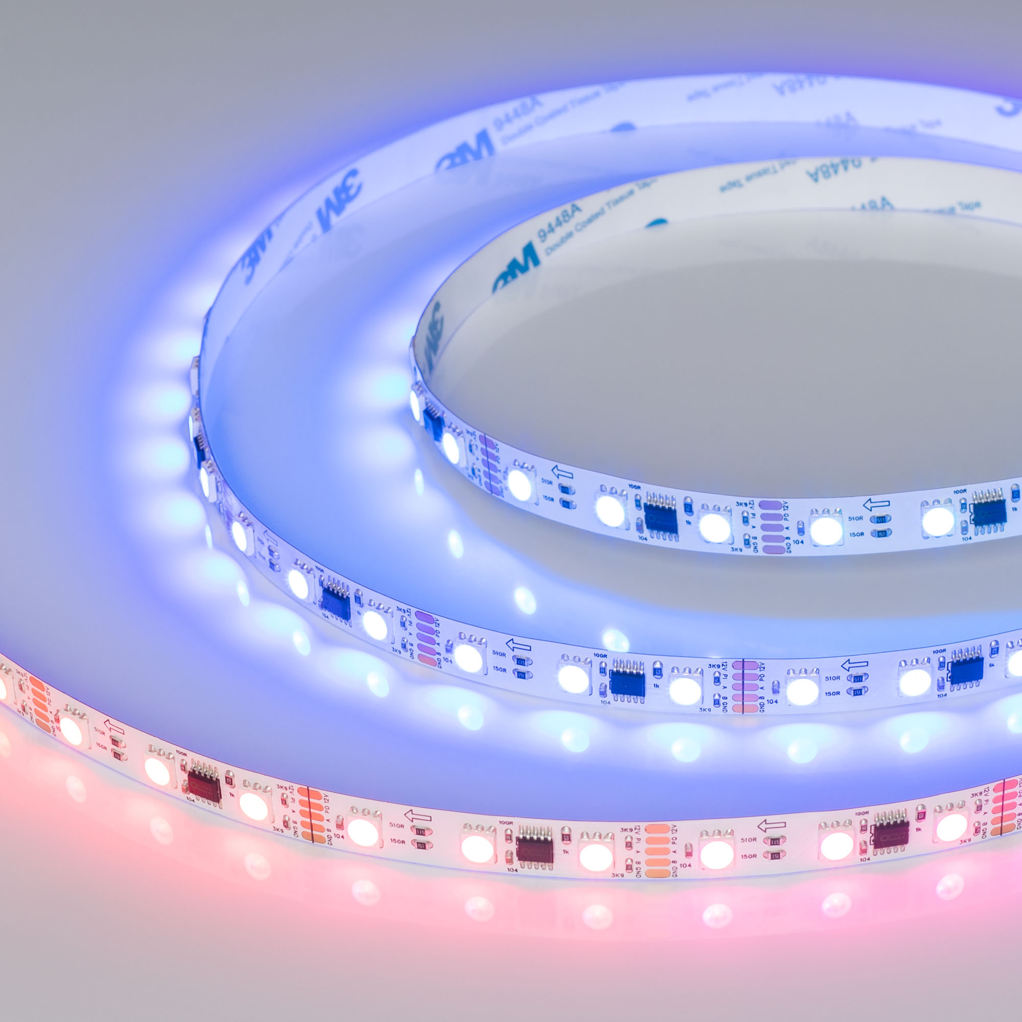 Лента DMX-B60-10mm 12V RGB-PX3 (14 W/m, IP20, 5m) (Arlight)