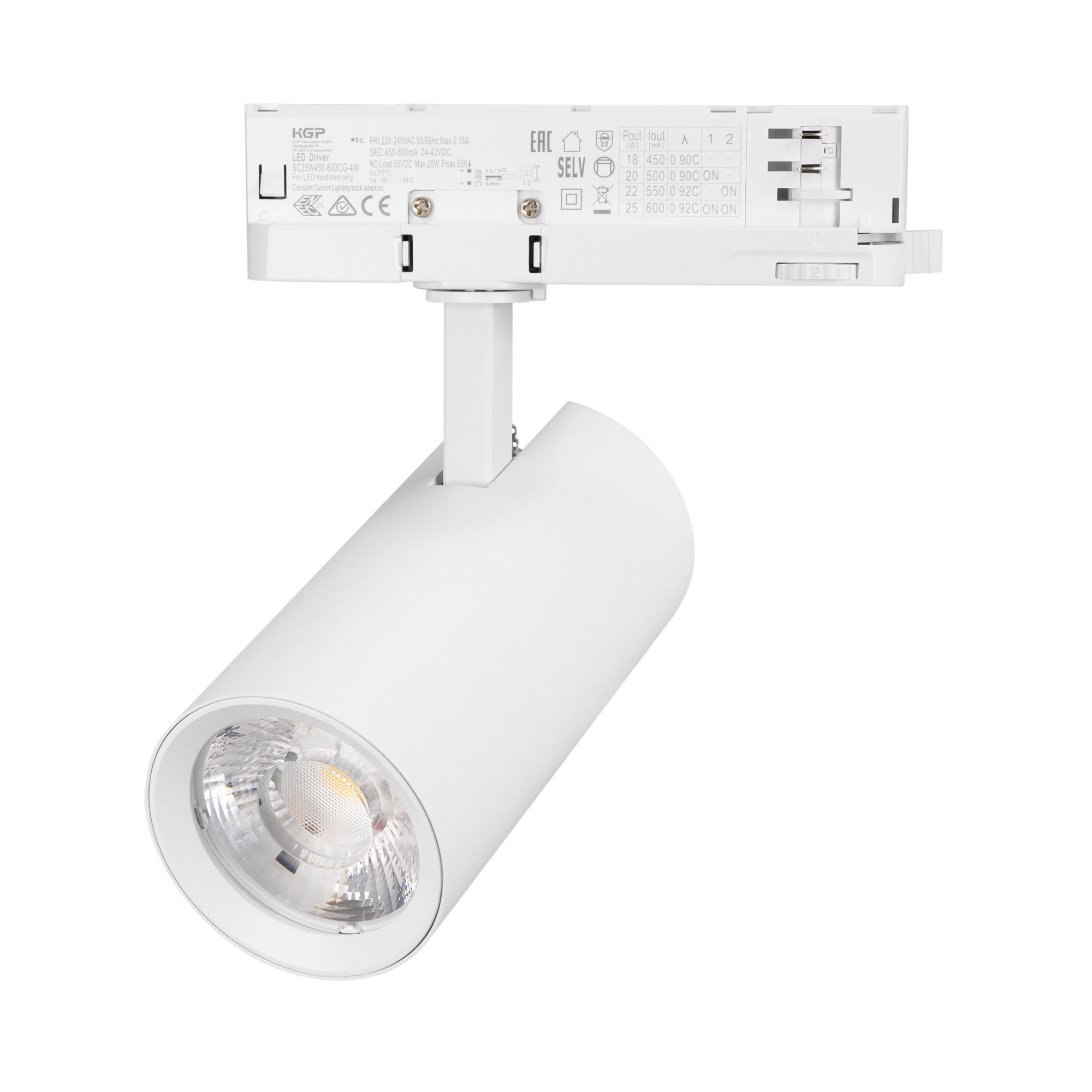 Светильник LGD-GERA-4TR-R74-20W Warm SP2900-Meat (Белый, 15 deg, 230V) (Arlight, IP20 Металл, 5 лет)