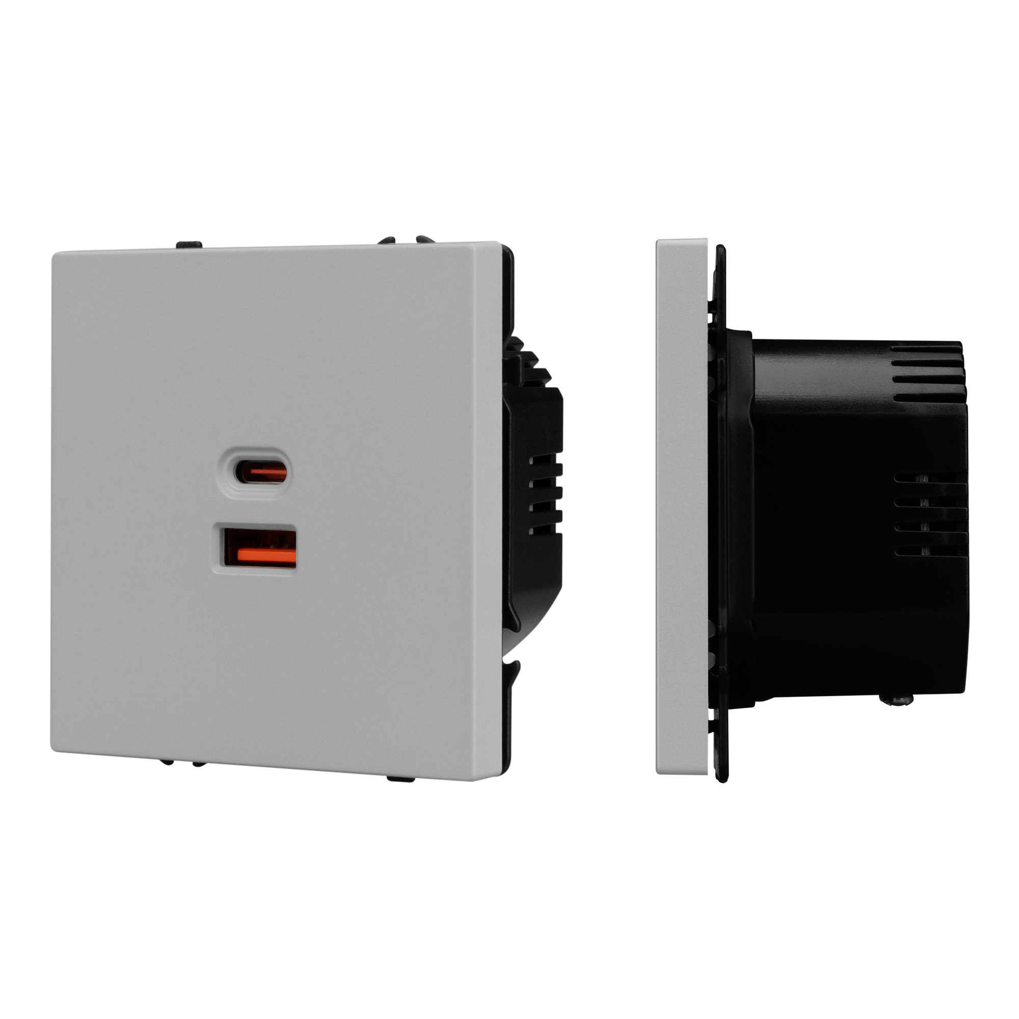 ARL NOBE USB Розетка тип A+C софт-тач никель SCT-MUAC-SFPL-FC-IS (65W, QC3) (Arlight)