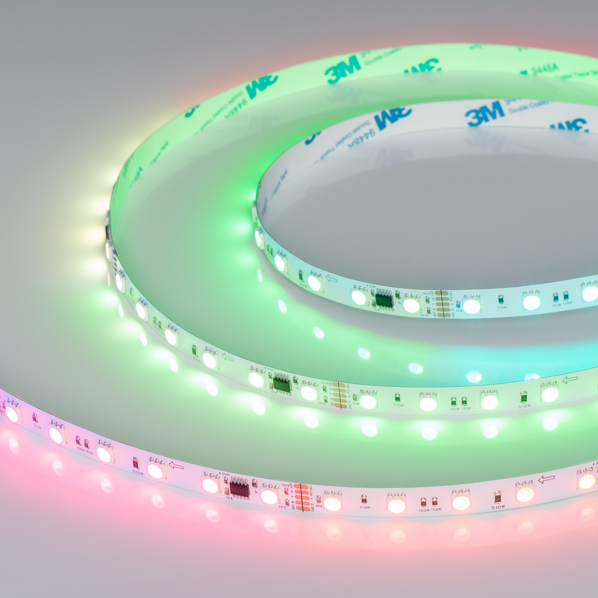Лента DMX-B60-10mm 24V RGB-PX6 (14 W/m, IP20, 5m) (Arlight)