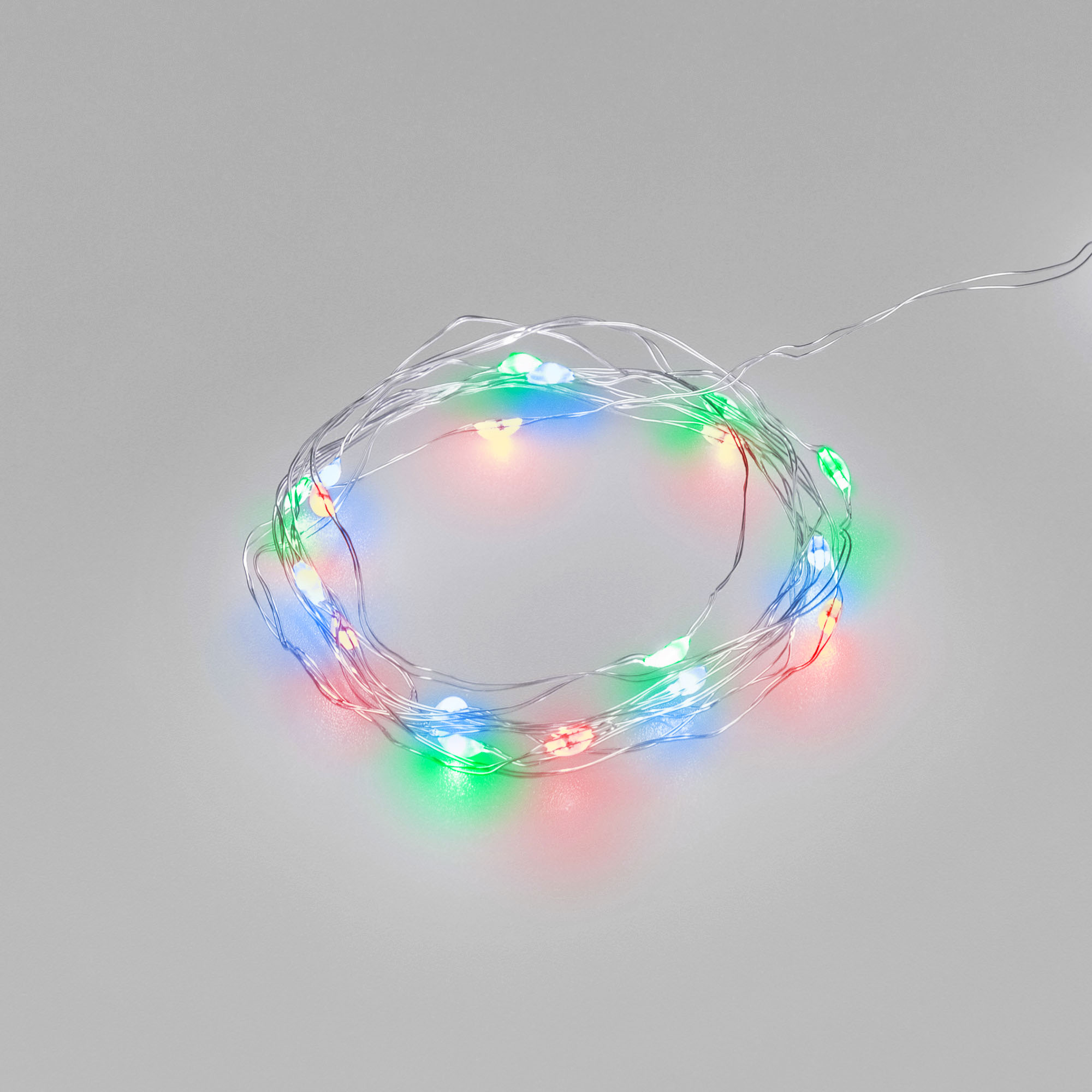 Светодиодная гирлянда ARD-DEW-HOME-2000-CLEAR-20LED-STD RGB (3V, Battery Pack) (Ardecoled, IP20)