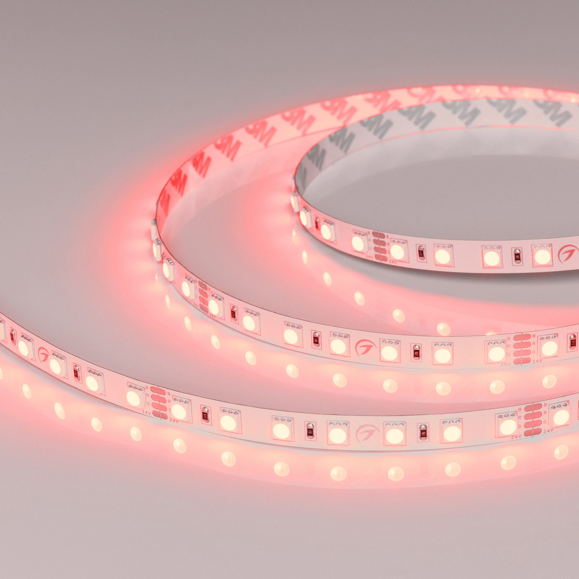 Лента RT-B70-10mm 24V RGB (14 W/m, IP20, 5m) (Arlight, Открытый)