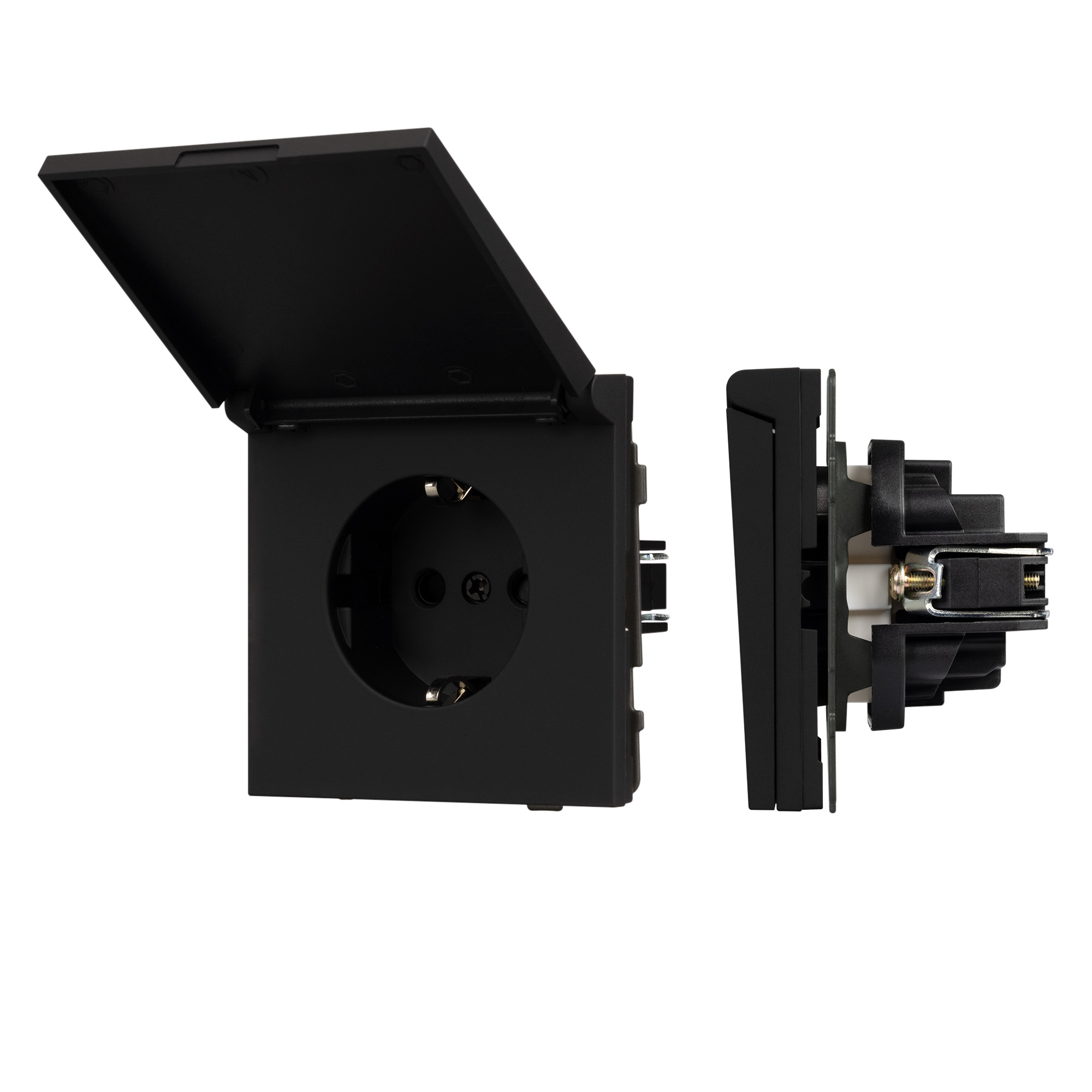 Механизм розетки влагозащищённый SCT-TENDO-MCP-SFPL-BK (230V, 16A) (Arlight, Матовый черный)