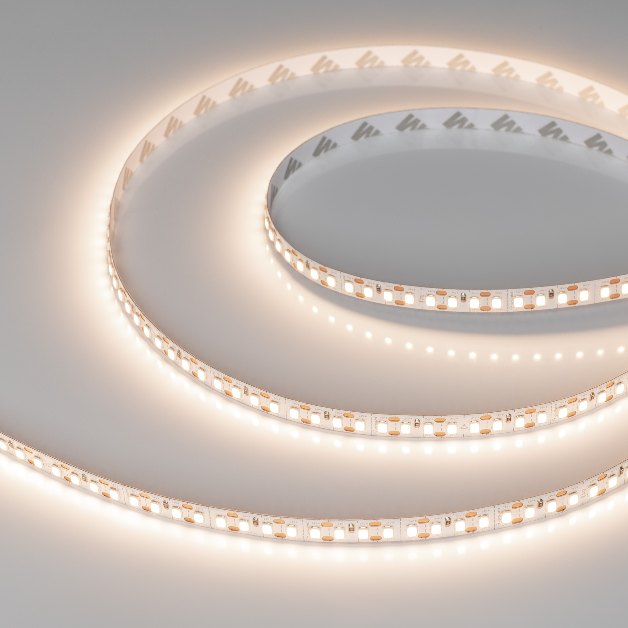 Лента FC-A160-8mm 24V Warm3500-CX1 (14 W/m, IP20, 5m) (Arlight, резка 1 светодиод)