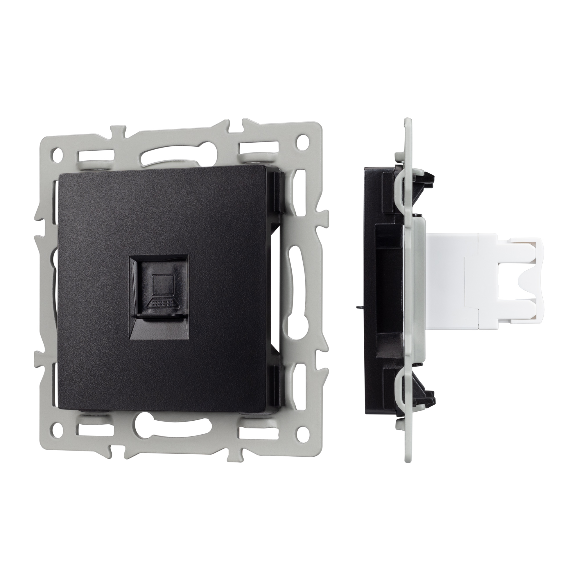 Механизм компьютерной розетки SCT-MPC1-PL-BK (RJ-45, CAT6) (Arlight)