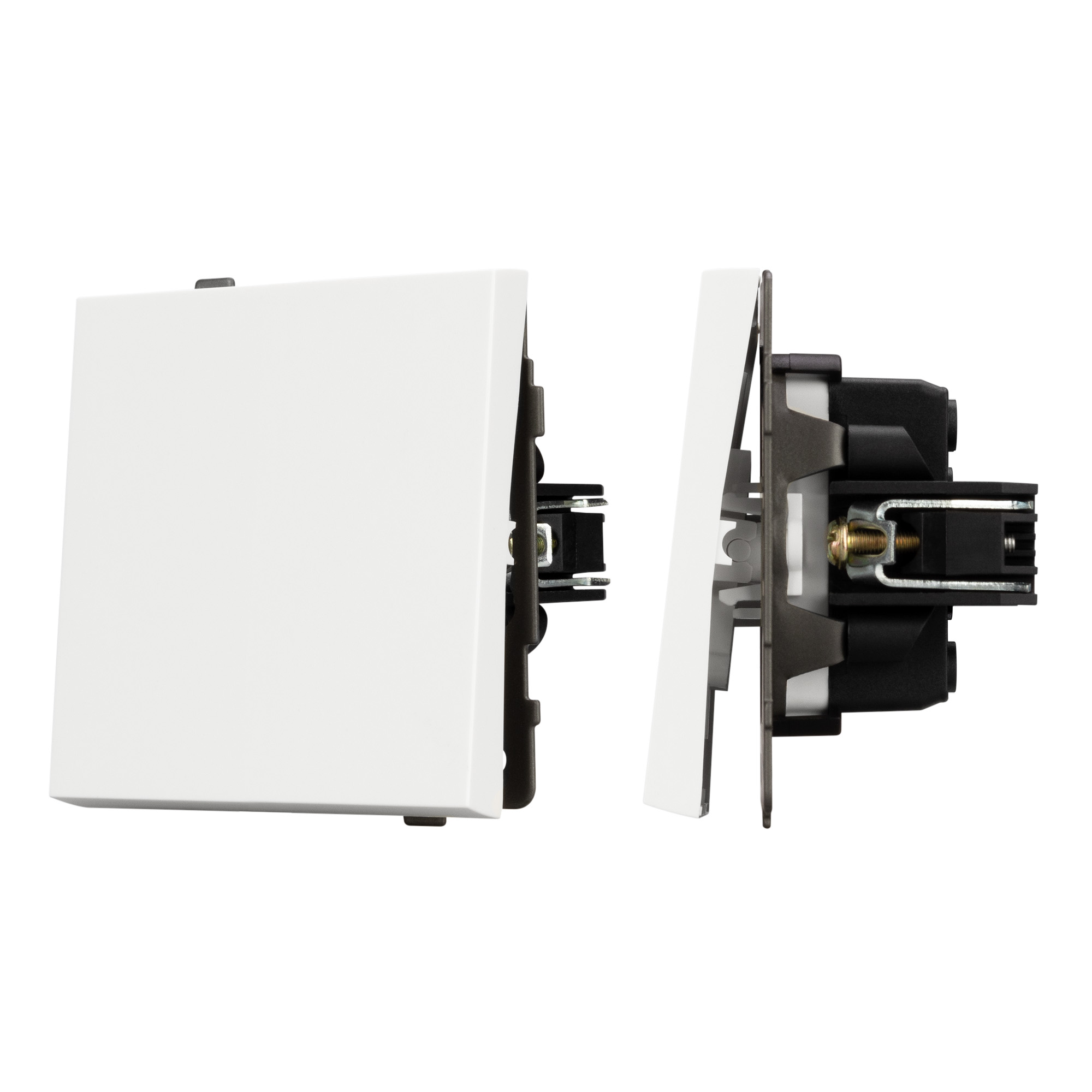 Механизм выключателя одноклавишный перекрёстный SWT-TENDO-MKX1-SFPL-WH (230V, 10A) (Arlight, Матовый белый)