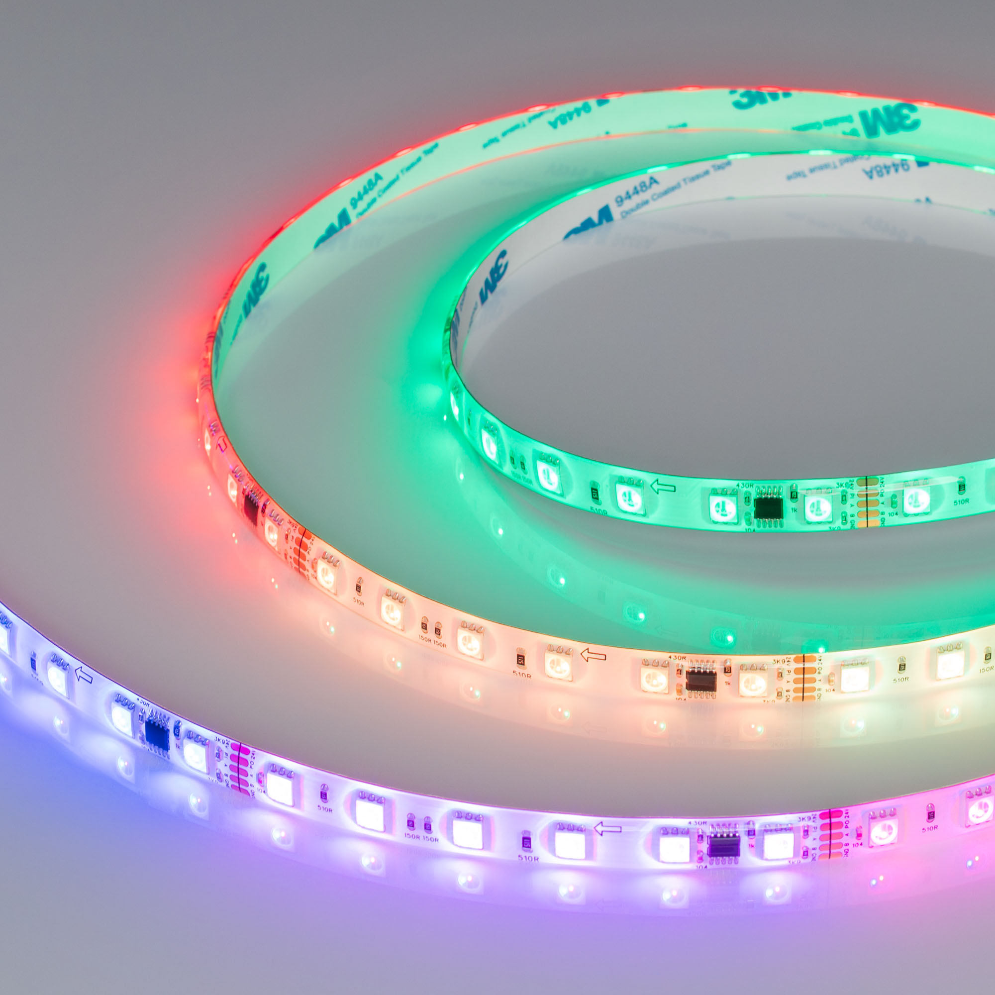 Лента герметичная DMX-SE-B60-10mm 24V RGB-PX6 (14 W/m, IP65, 5060, 5m) (Arlight)