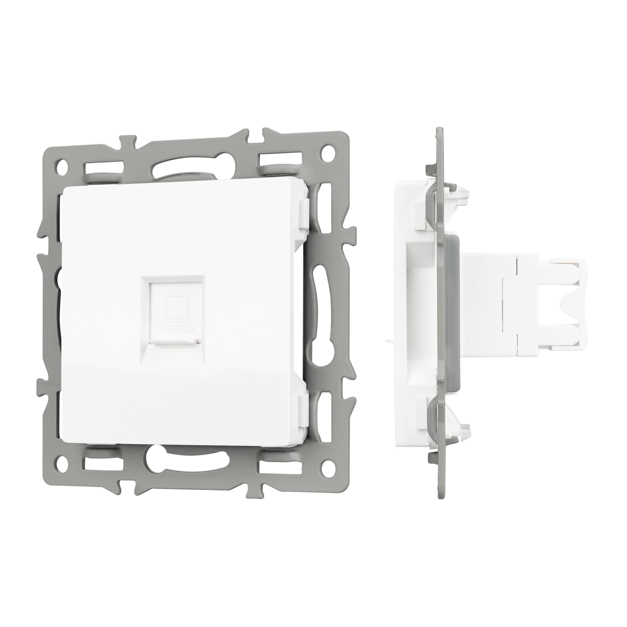 Механизм компьютерной розетки SCT-MPC1-PL-WH (RJ-45, CAT6) (Arlight)