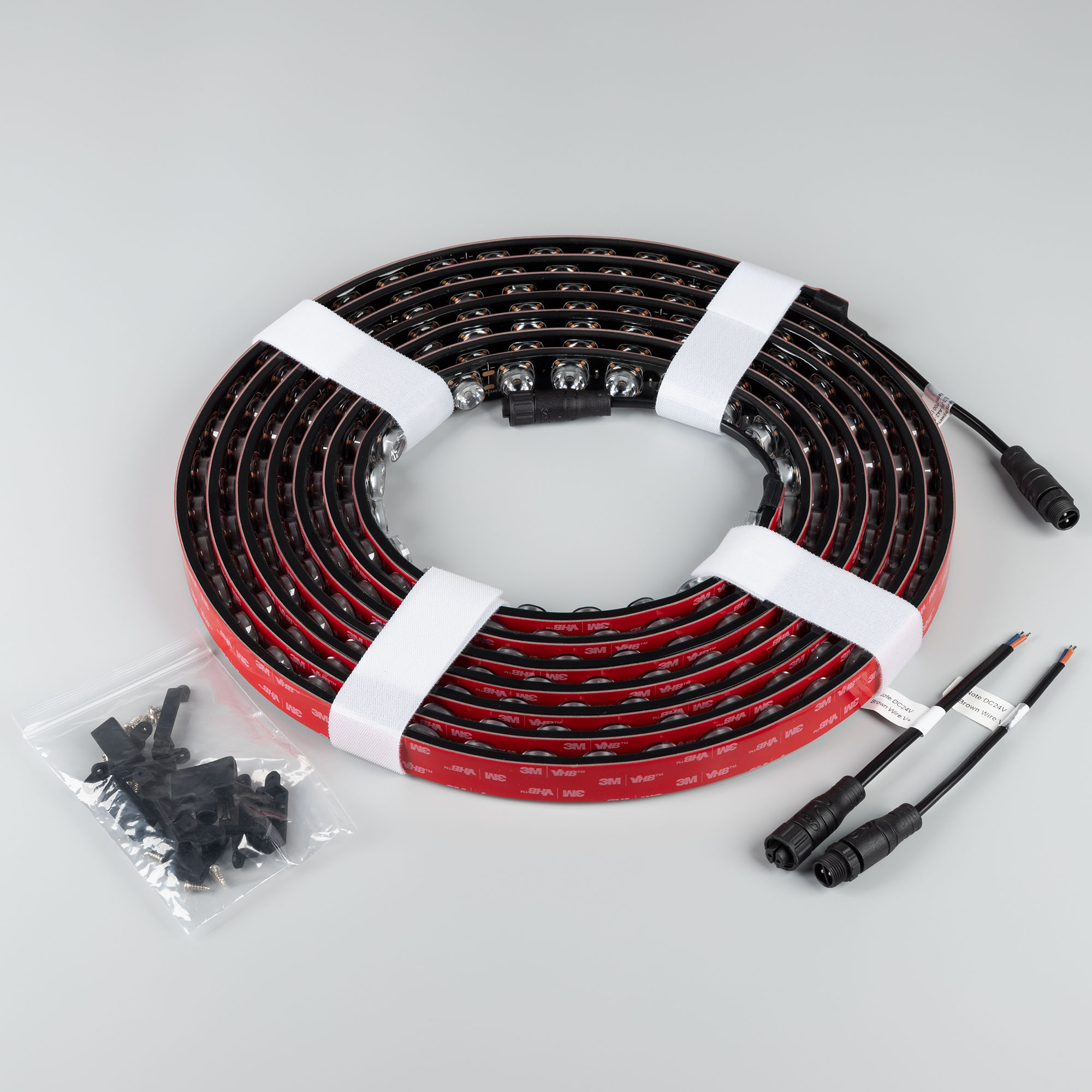 Лента герметичная FLT-PS-A42-BLACK-23mm 24V Warm3000 (21 W/m, IP67, 15deg, 5m) (Arlight)