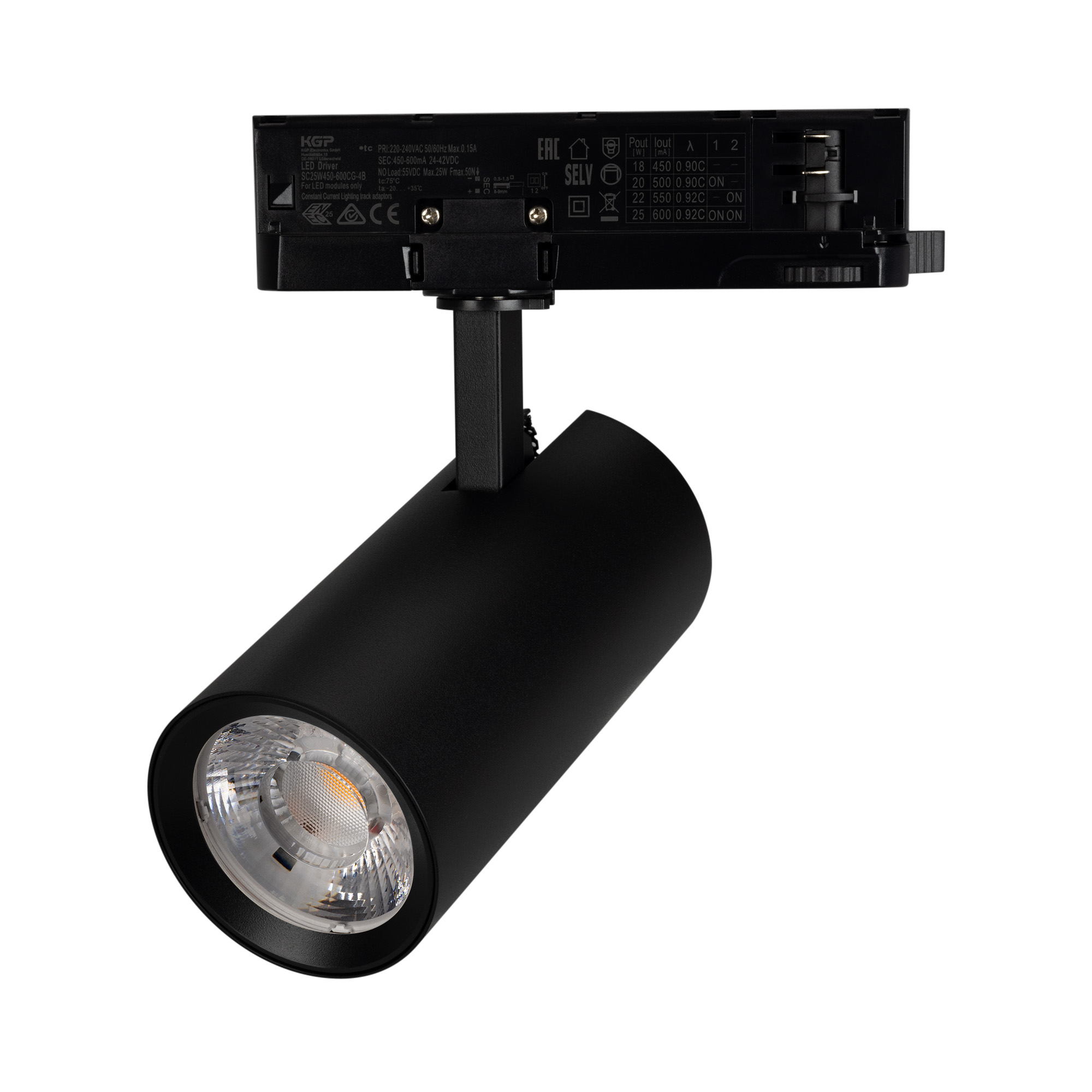Светильник LGD-GERA-4TR-R74-20W Day SP5000-Veg (Черный, 55 deg, 230V) (Arlight, IP20 Металл, 5 лет)