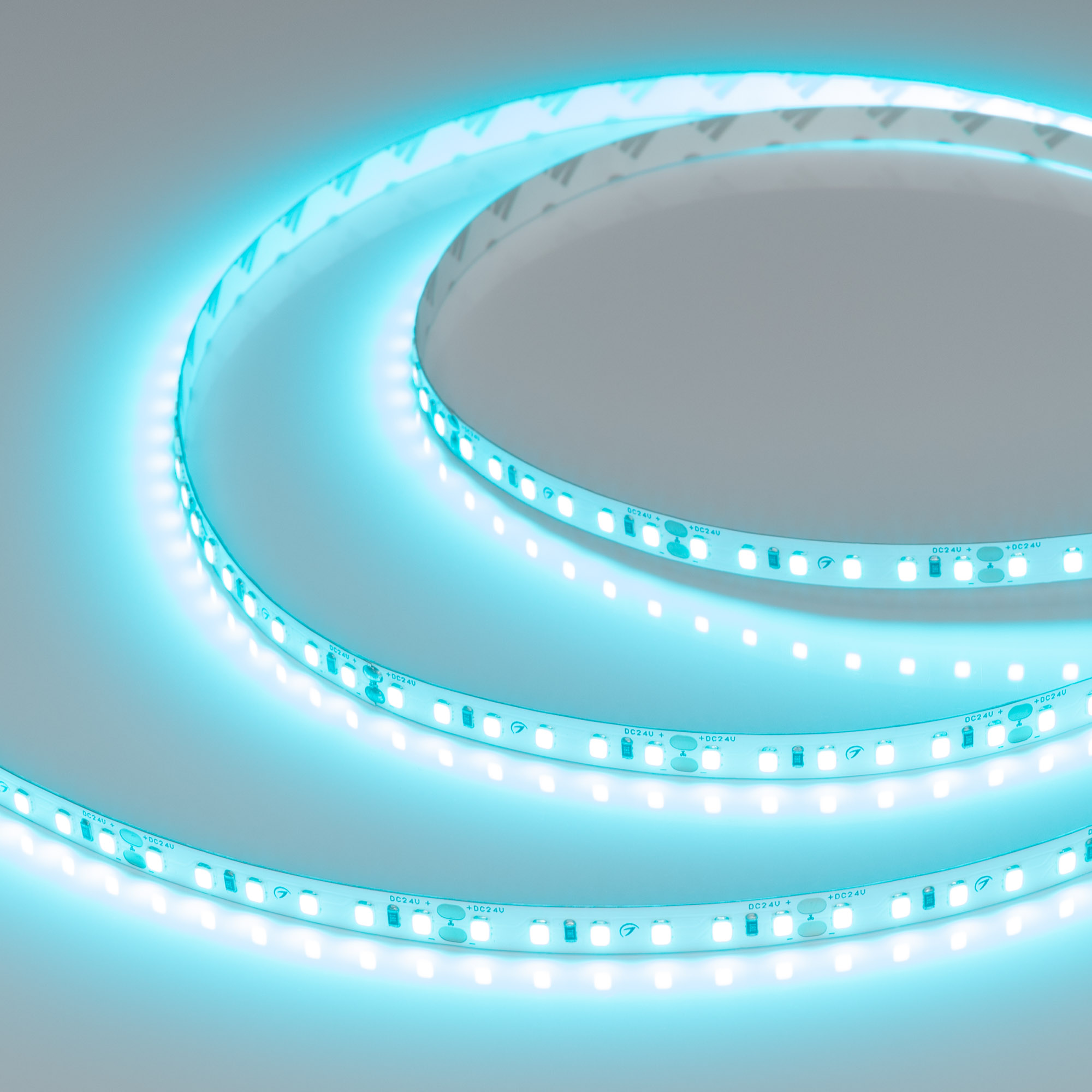 Лента RT-A120-8mm 24V Mint Blue (9.6 W/m, IP20, 5m) (Arlight)