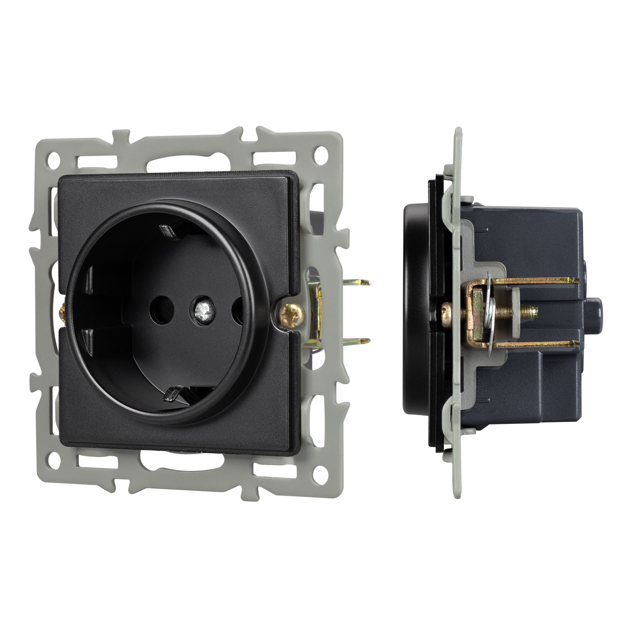 Механизм электрической розетки SCT-GP-MEU-PL-BK (250V, 16A) (Arlight)