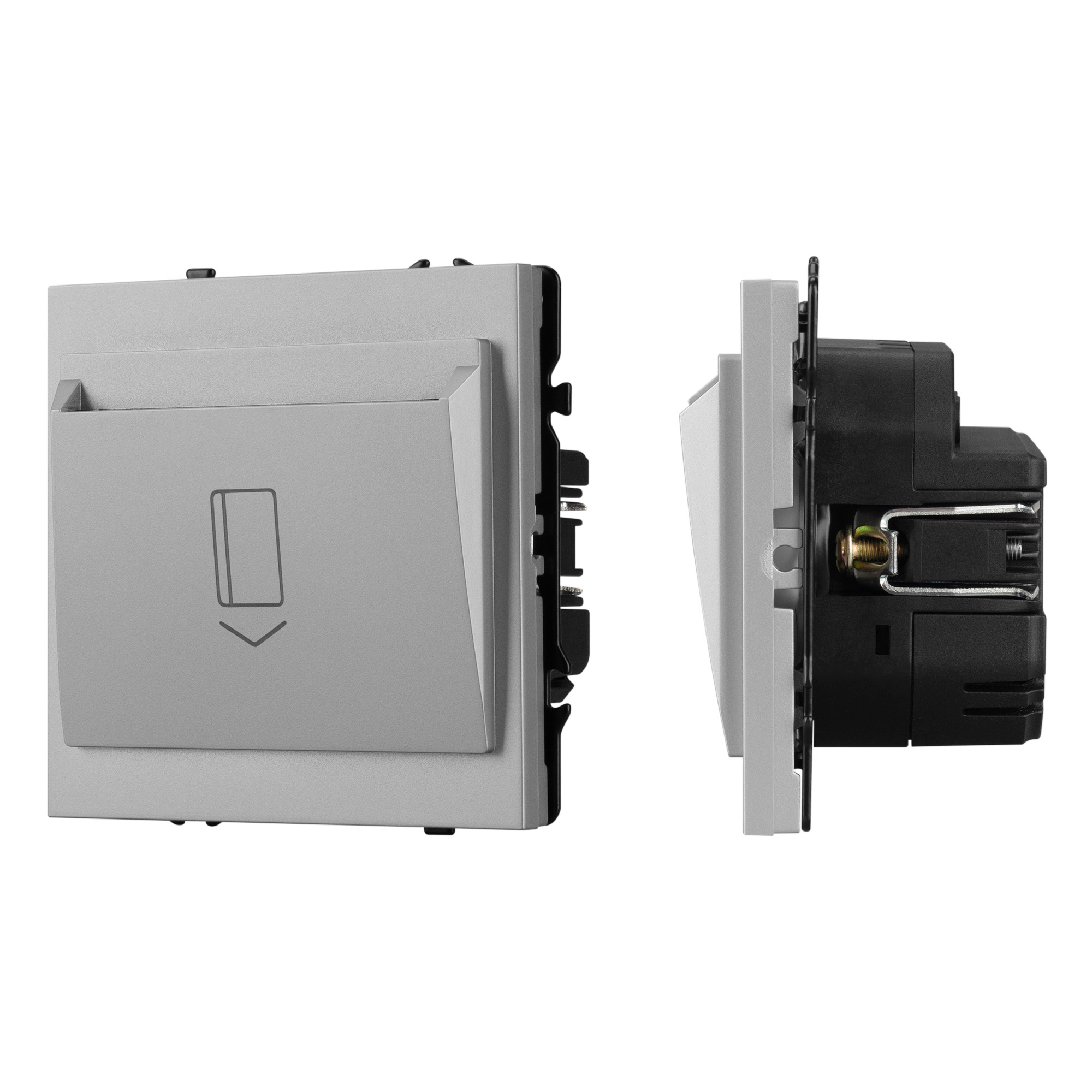 ARL NOBE Выключатель карточный магнитный софт-тач никель SWT-CRD-SFPL-IS (250V, 25A) (Arlight)
