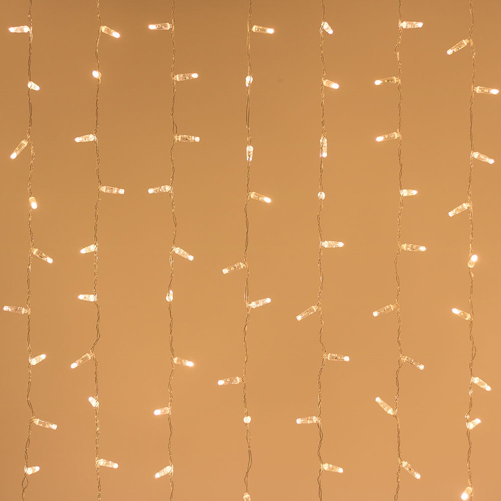 Светодиодная гирлянда ARD-CURTAIN-CLASSIC-2000x9000-CLEAR-2200LED Warm (230V, 120W) (Ardecoled, IP65)