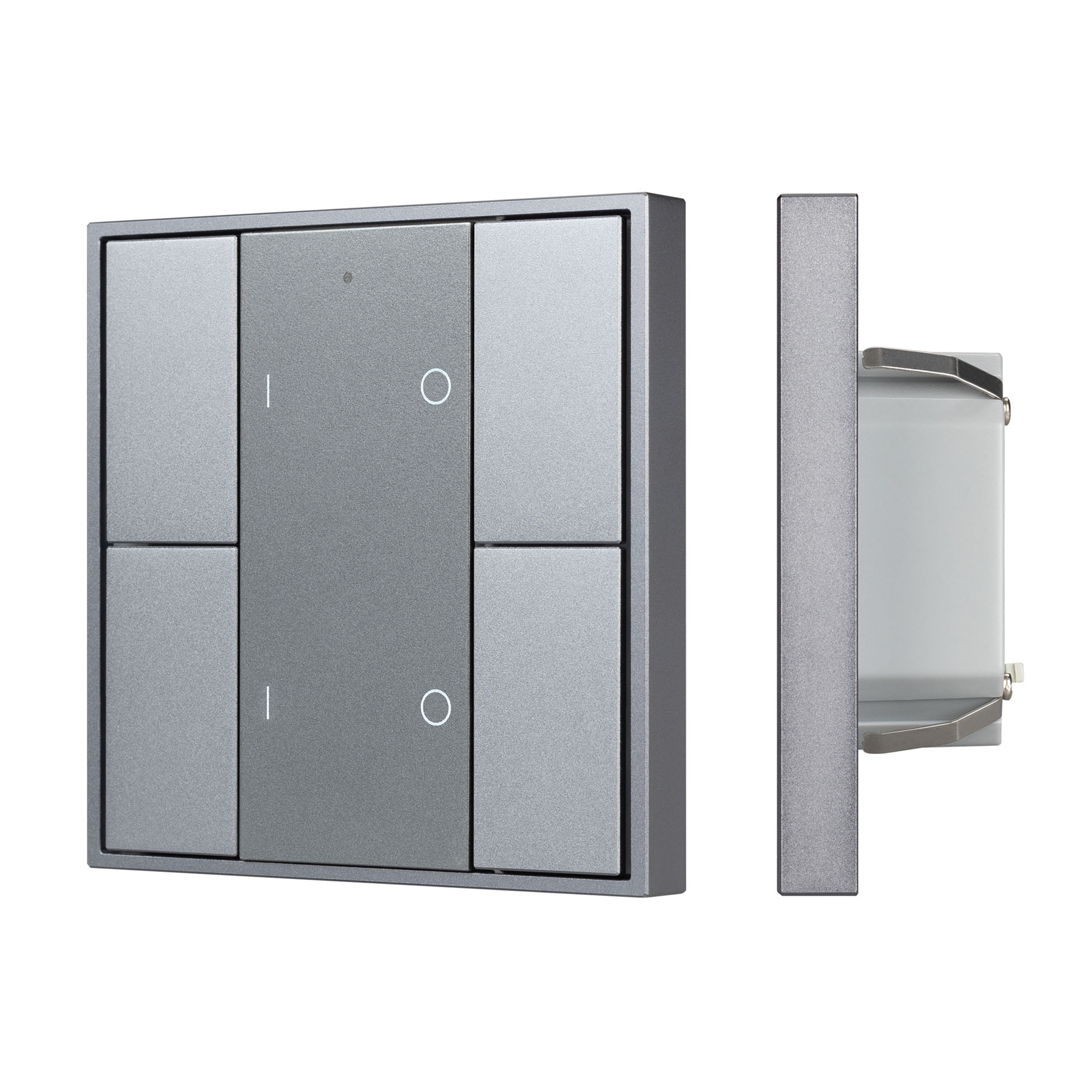INTELLIGENT ARLIGHT Кнопочная панель DALI-201-23-2G-DIM-DT6-IN Silver (BUS, Frame) (IARL, IP20 Металл, 3 года)