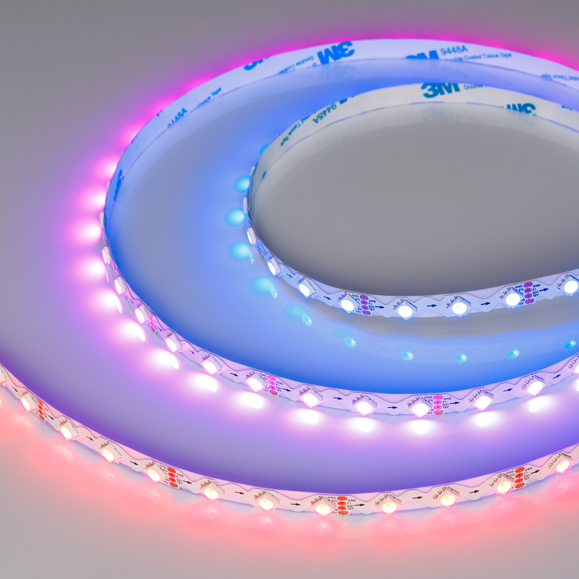 Лента SPI-RZ-B60-8mm 12V RGB-PX1-BPT (9 W/m, IP20, 5060, 5m) (Arlight)